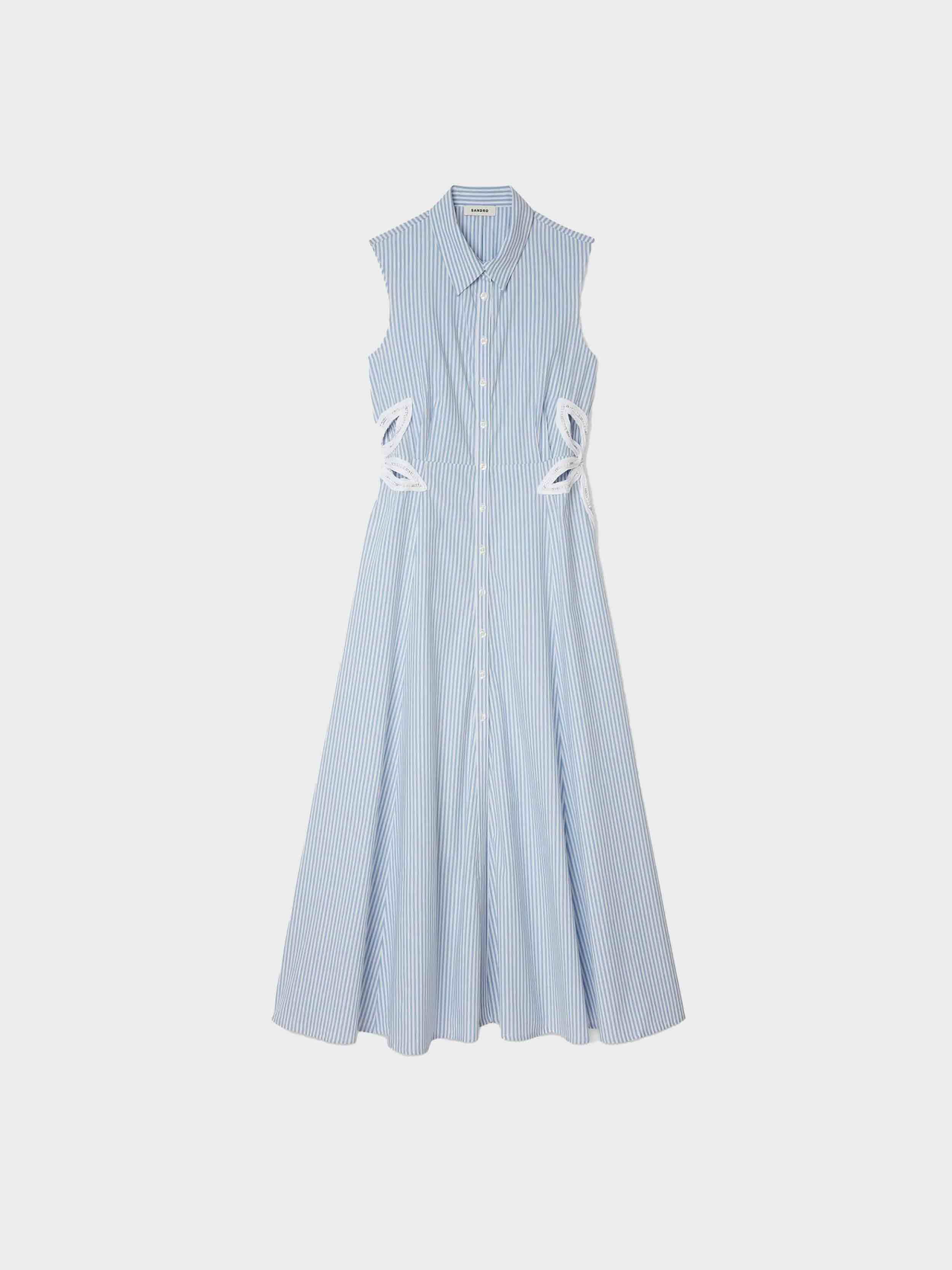 sachin and babi light blue dress SANDRO Embroidered long-sleeve Mini Dress | Black