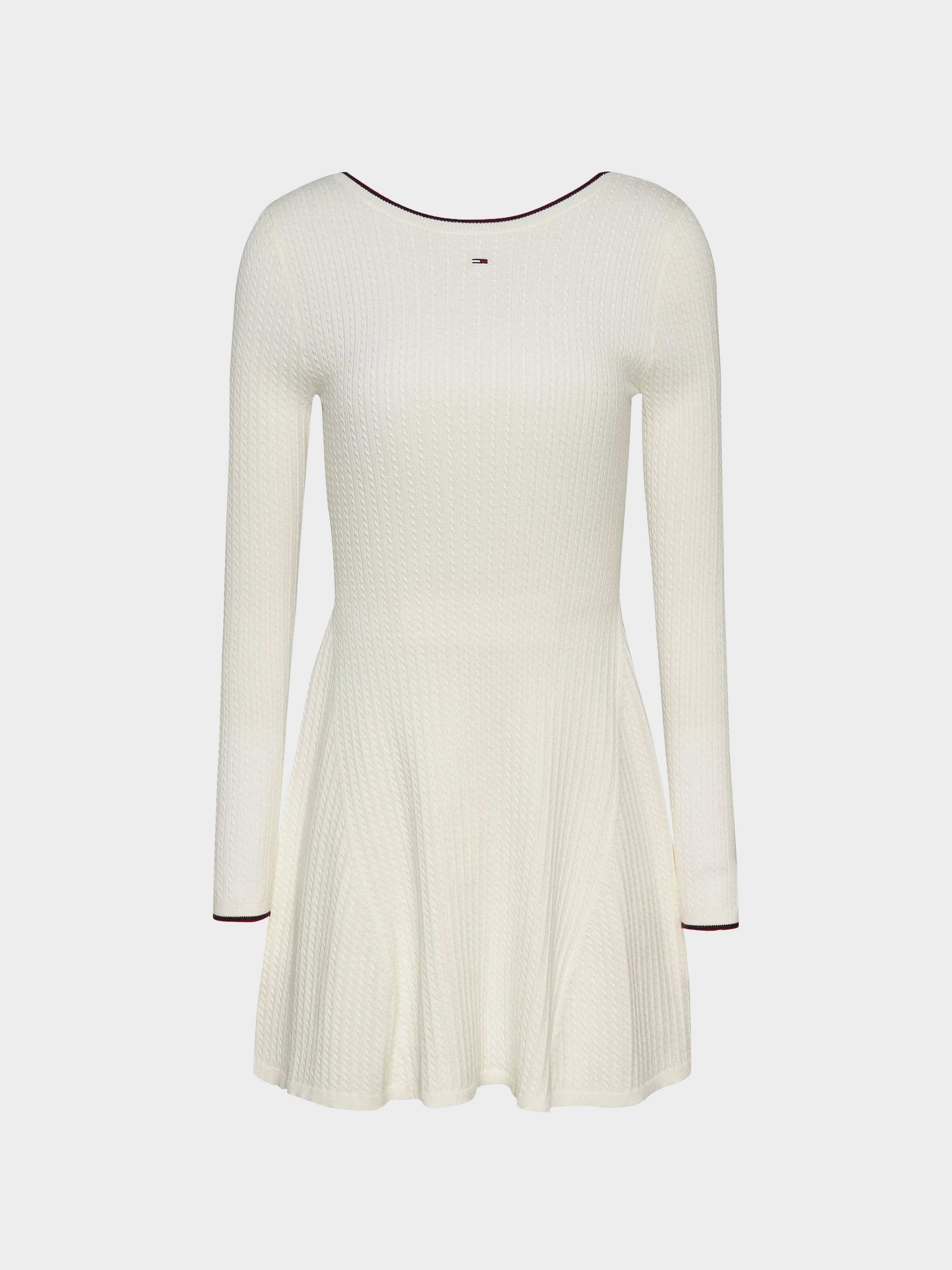 tommy hilfiger sweater dress Badge Cable Knit Printed tops also lend an elegantly fashionable flair to your favorite skirts Tommy Hilfiger Navy Blue &