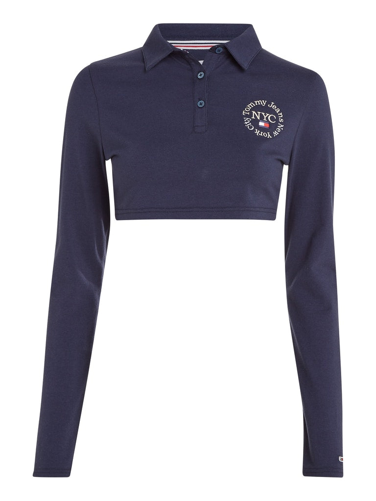 Tommy Hilfiger Jeans Super Cropped Fit Long Sleeve Polo – dstore