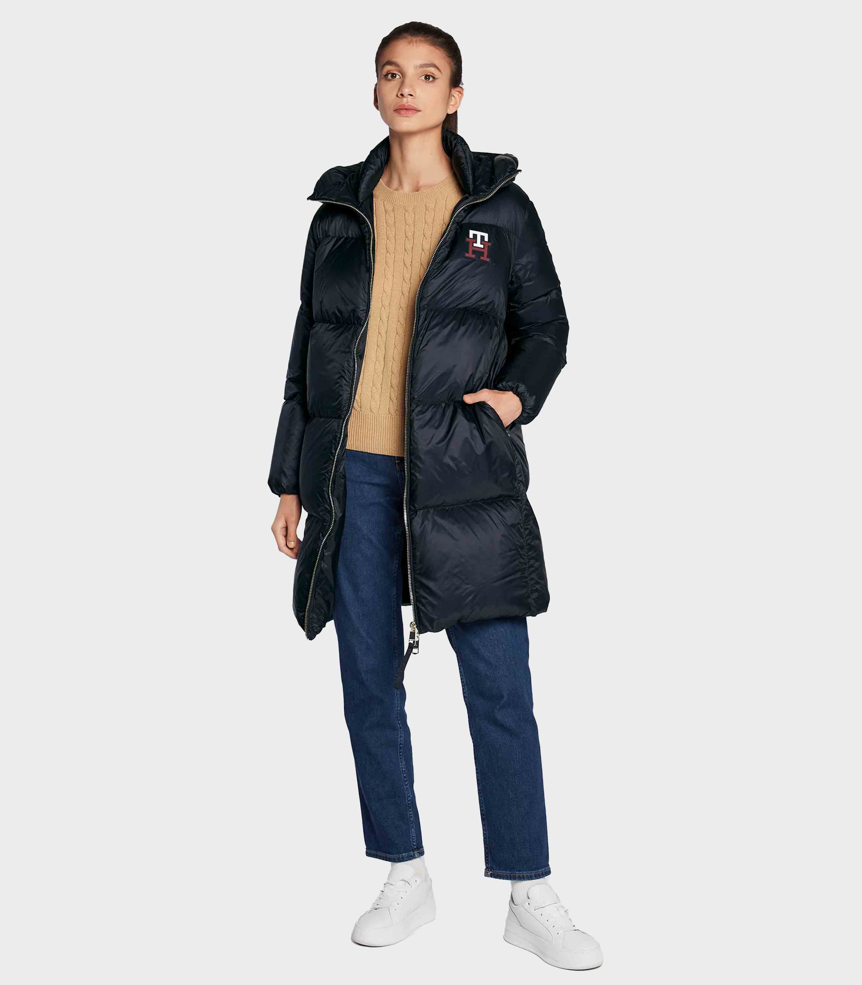 Hooded Maxi Coat Tommy Hilfiger Long Hooded Fill Coat Tommy - Main Image