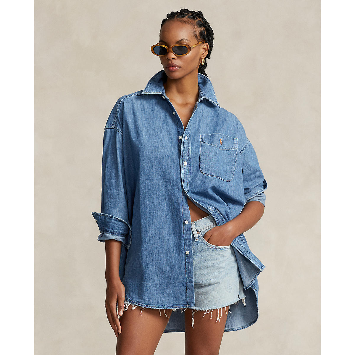 Polo Ralph Lauren Oversize Long Denim Shirt - Main Image