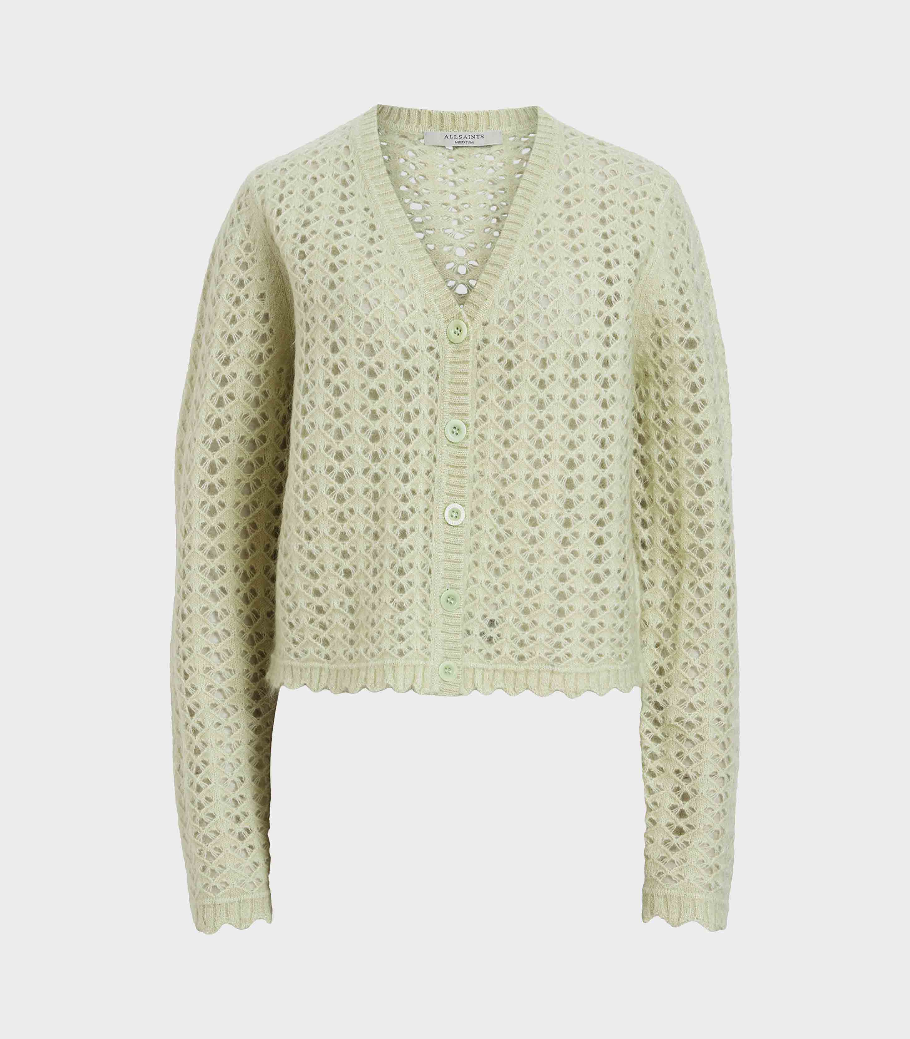 Allsaints- Vivian Open Stitch V-Neck Cardigan – dstore Egypt