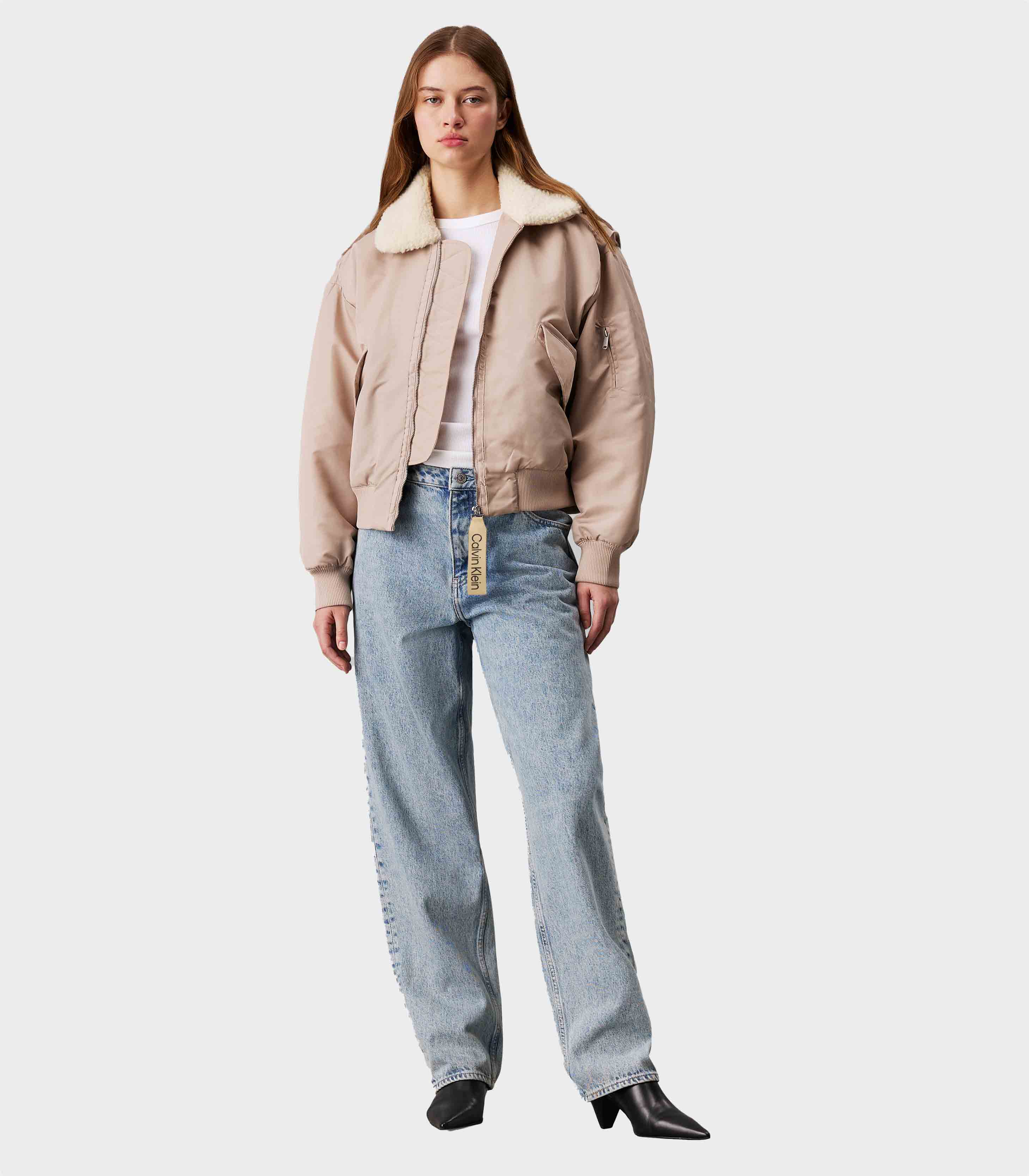 Calvin Klein Jeans Sateen Aviator Jacket