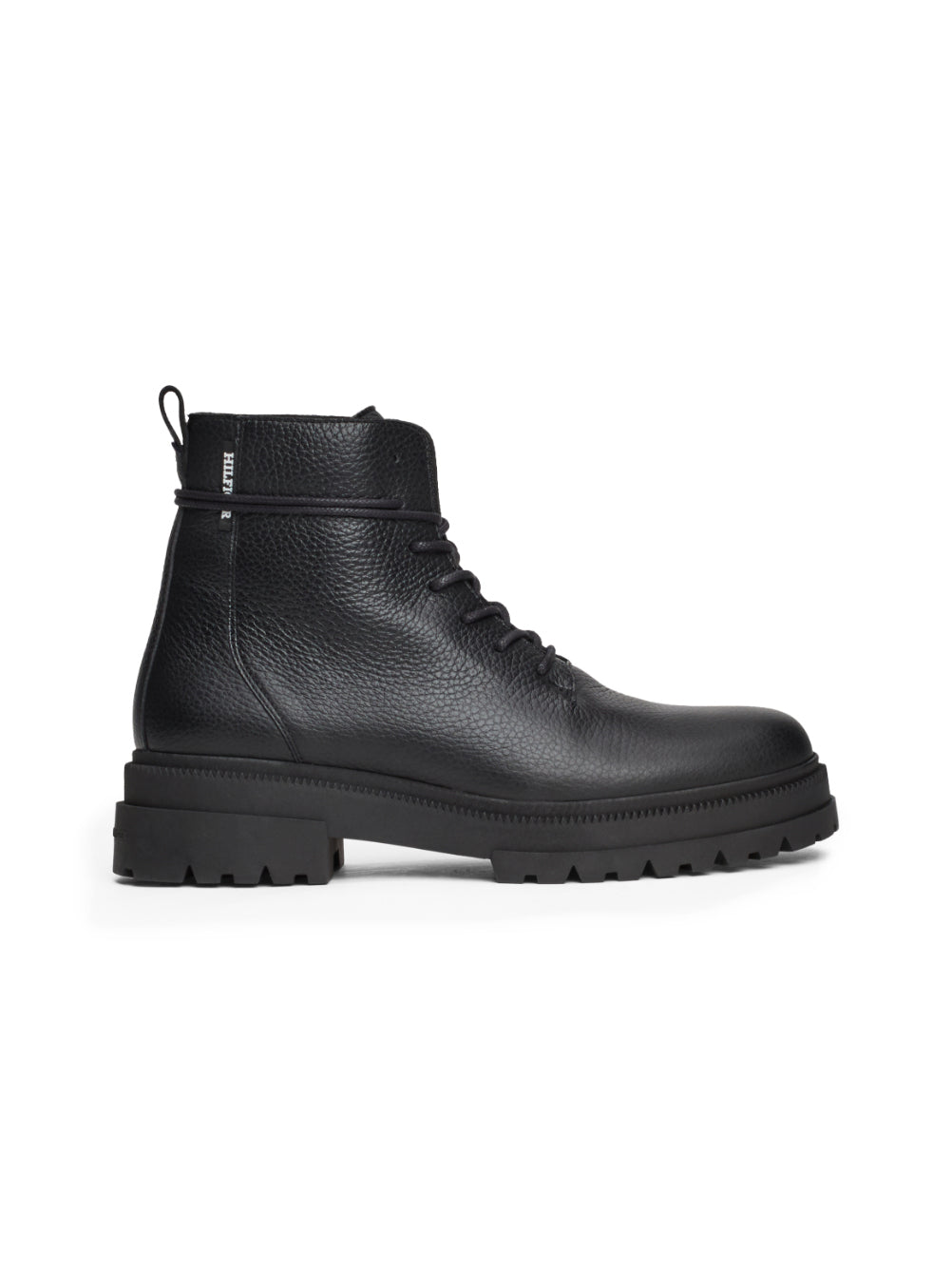 Tommy Hilfiger Textured Leather Lace-Up Cleat Ankle Boots