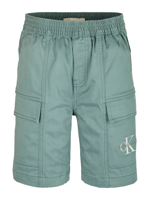 Calvin Klein Boys Cargo Shorts With Woven Pattern