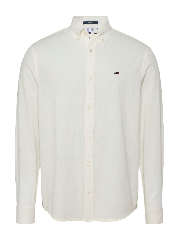Tommy Hilfiger Jeans Men's Long Sleeve Regular Fit Linen Shirt