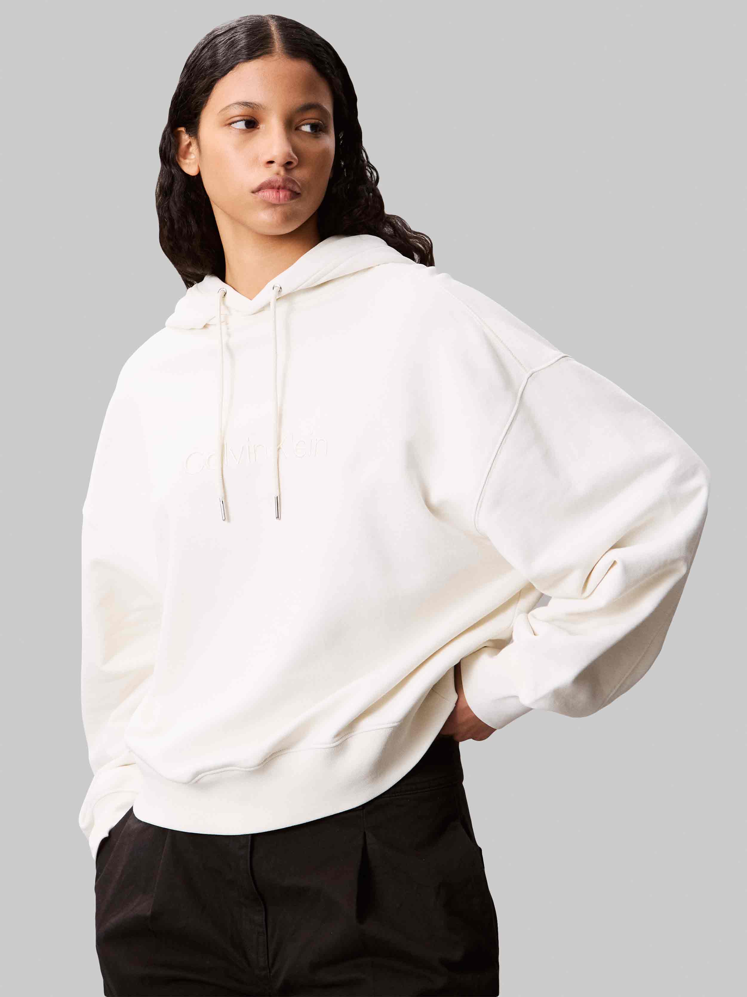 Calvin Klein Women's Logo French Terry Hoodie – dstore Egypt