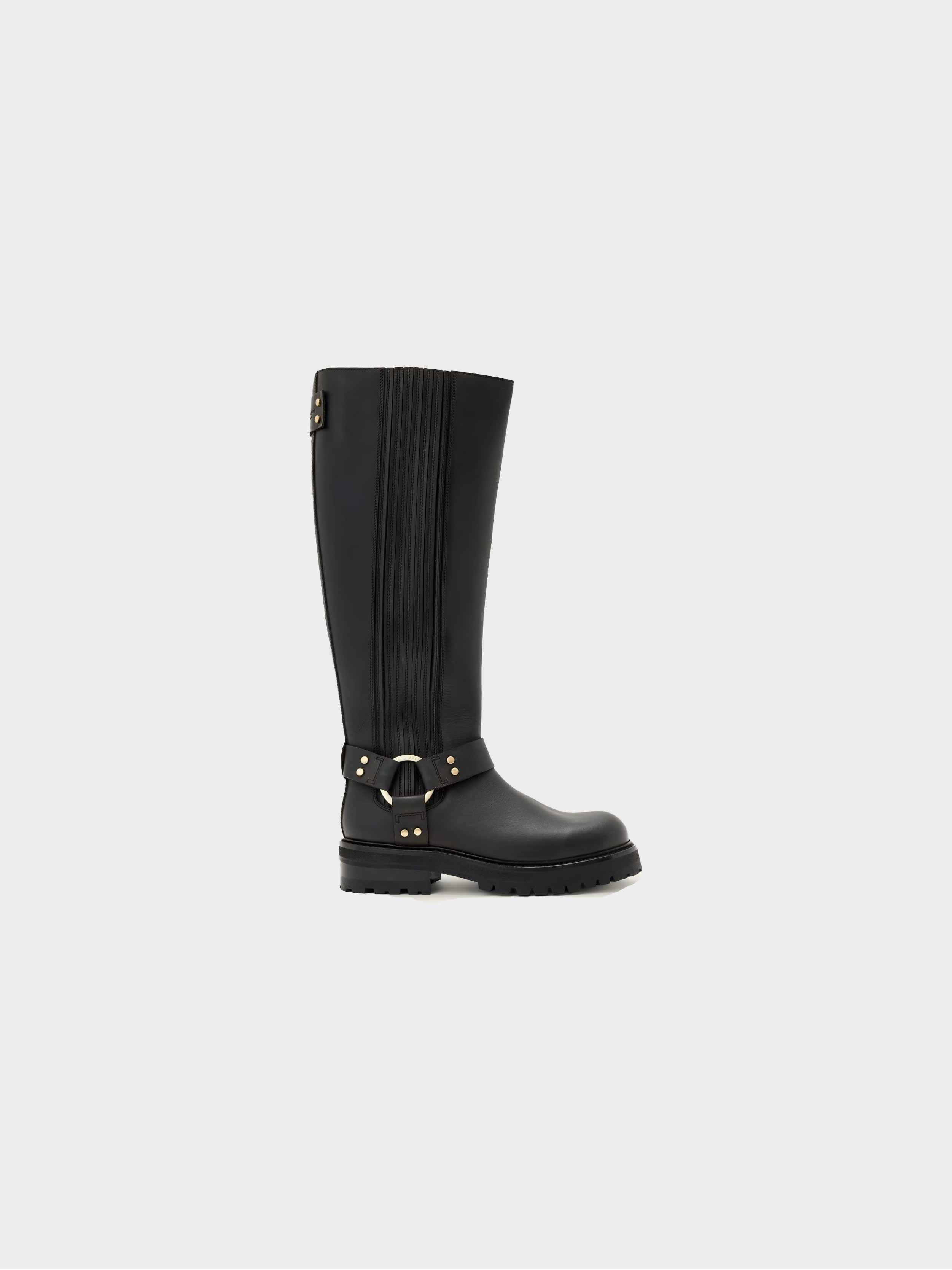 AllSaints Women's Maddie Knee High Leather Boots – dstore Egypt
