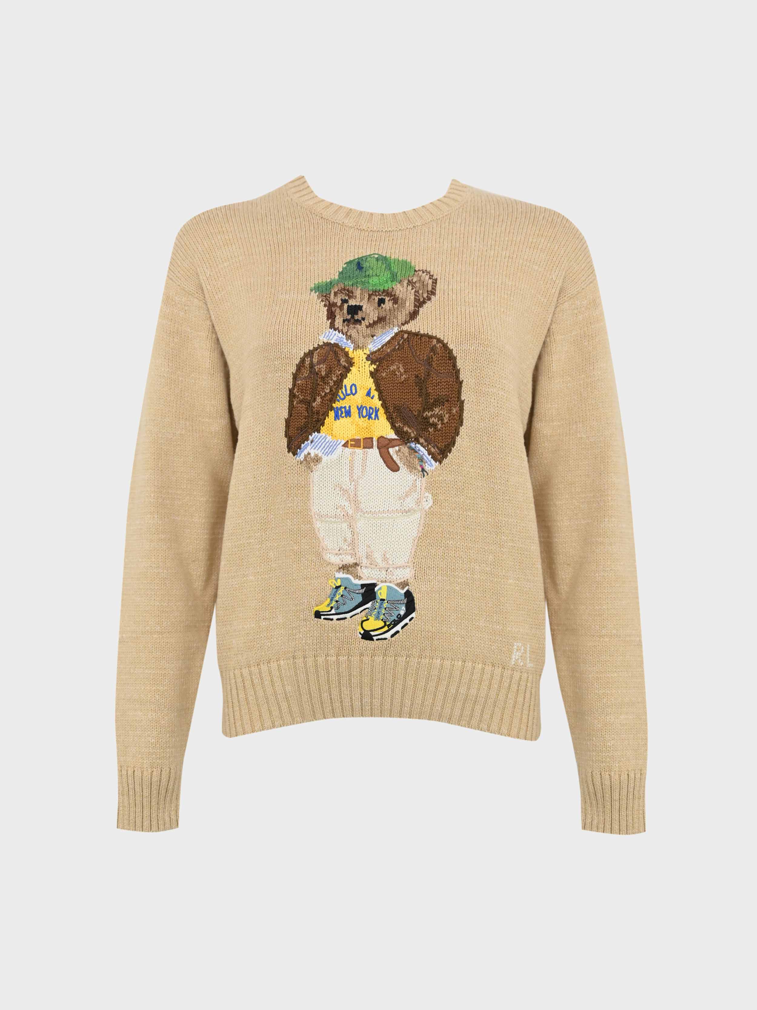 Polo Ralph Lauren Women's Polo Bear Long Sleeve Crew Neck Sweaterβ