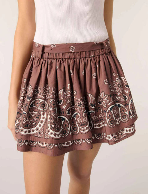 Brown bandana print