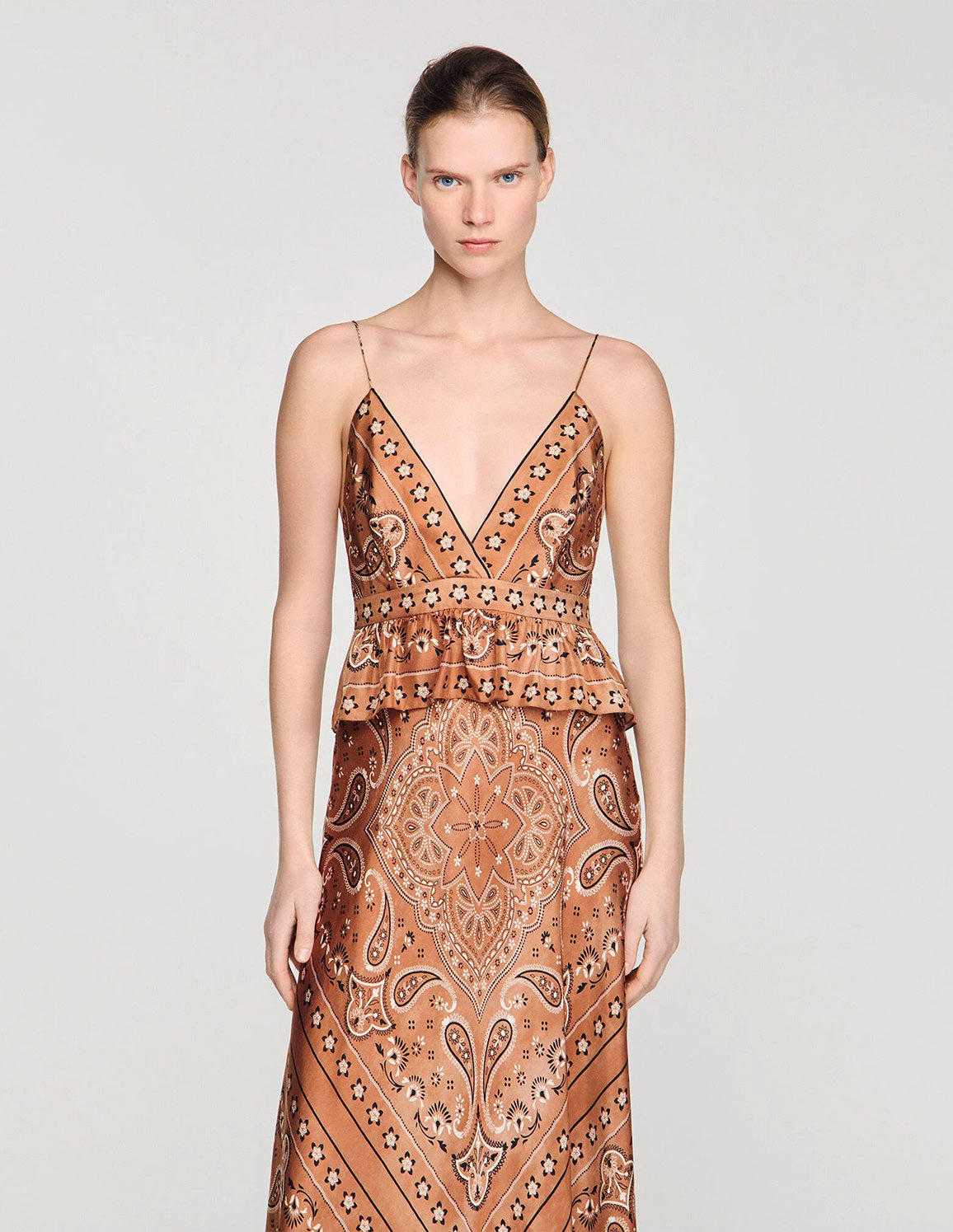 SANDRO - Women's Bandana Print Maxi Dress dstore Egypt SANDRO - Women's Bandana Print Maxi Dress dstore Egypt