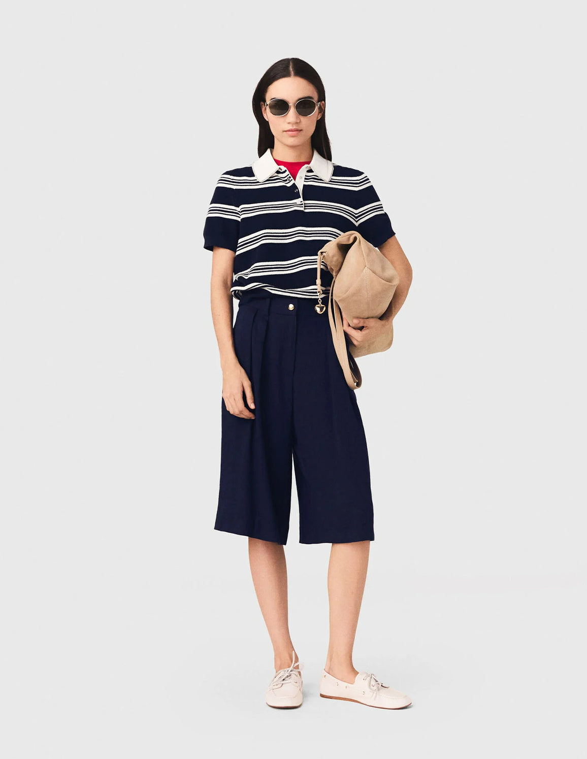 Ecru/Navy Blue