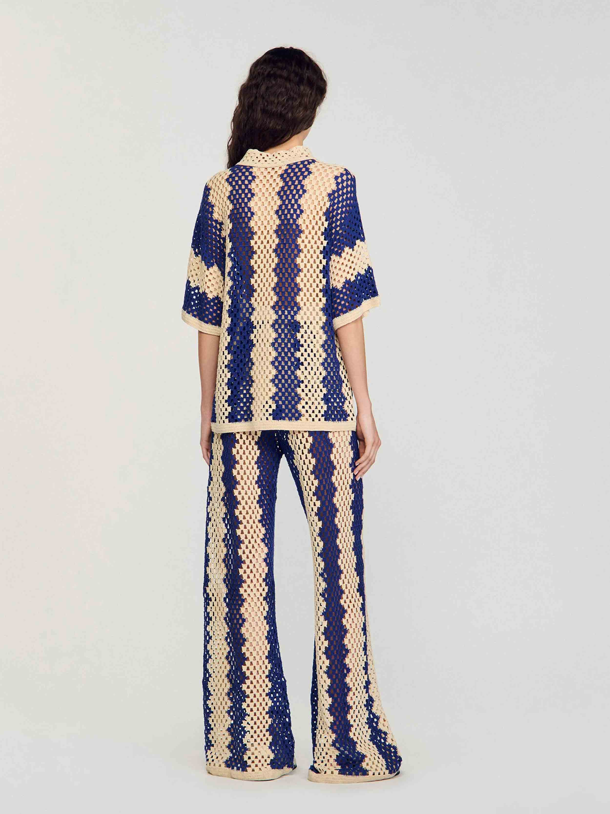 Blue / Ecru