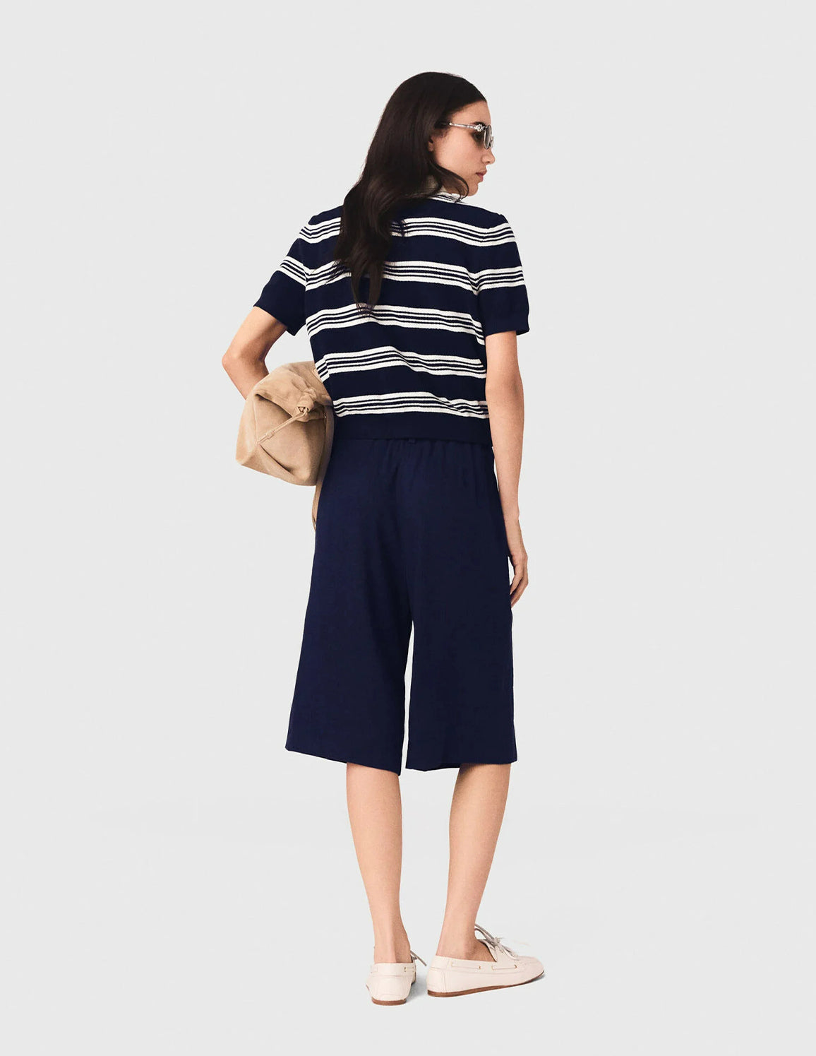 Ecru/Navy Blue