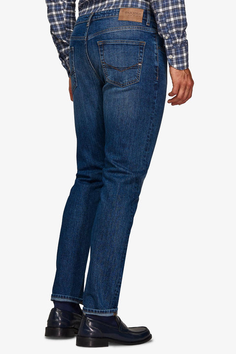 Dan John - Medium Blue Denim 5-Pockets Trousers – dstore Egypt