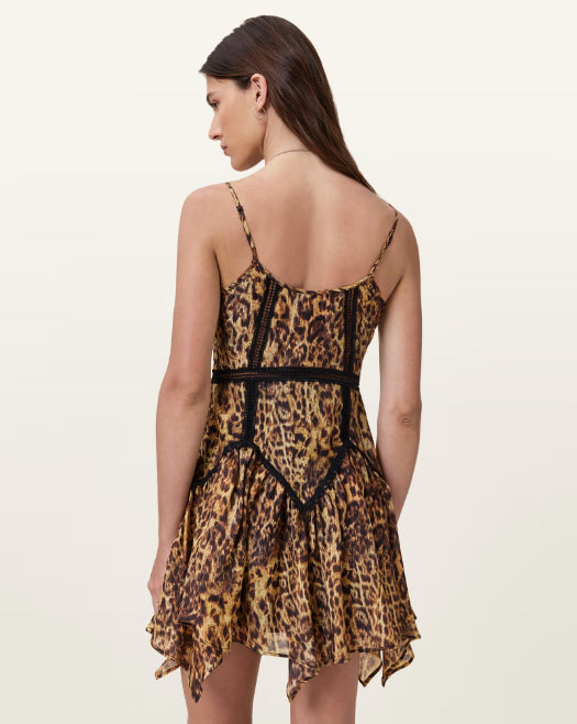 all saints leopard mini dress All Saints