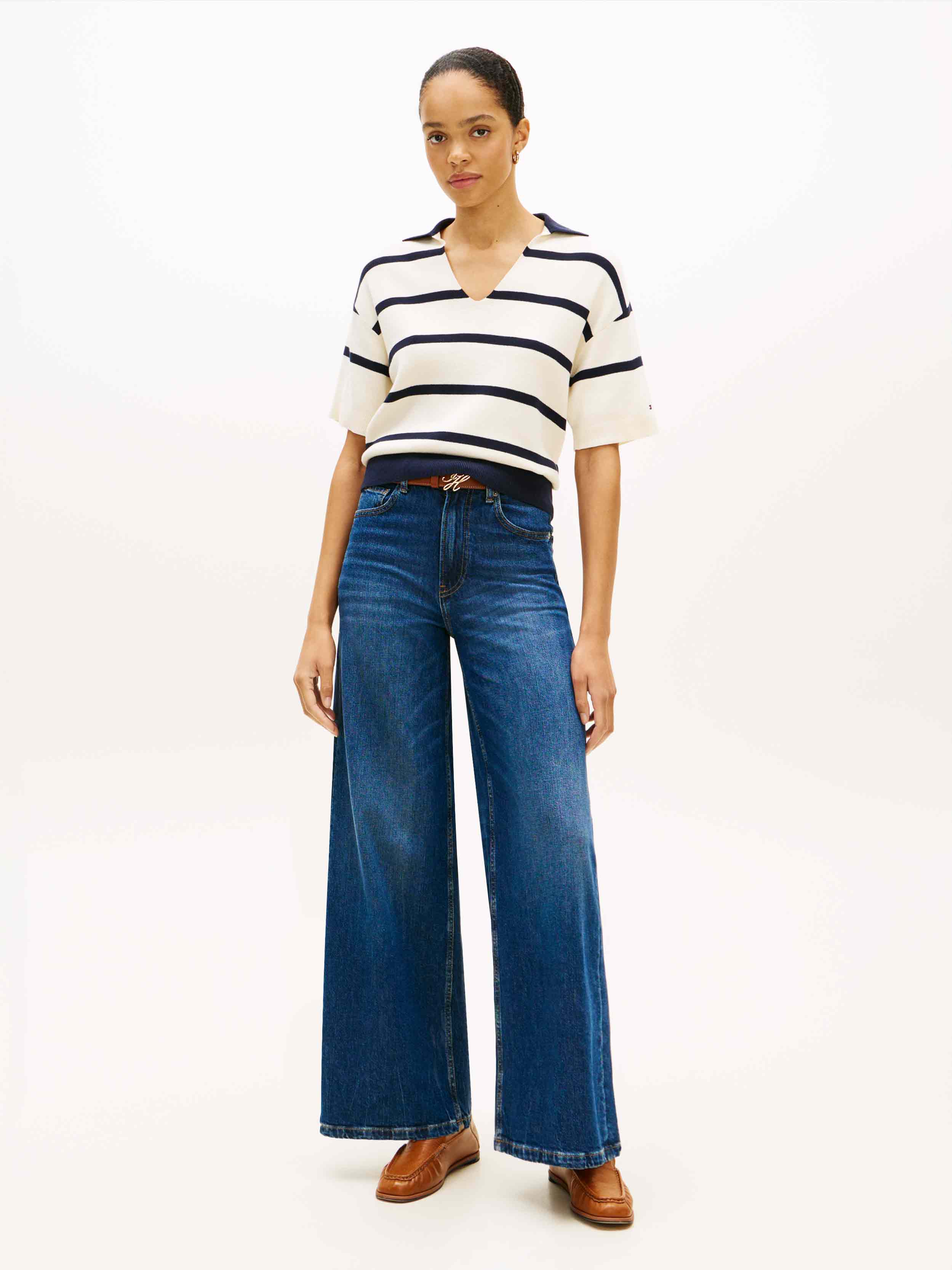 Navy/White stripe