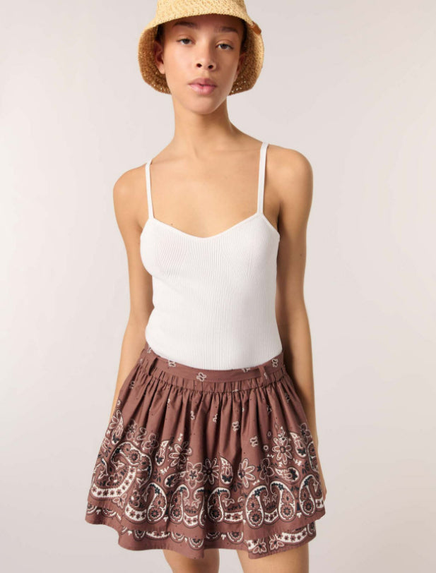 Maje - Print Mini Skirt With Rhinestones – dstore Egypt