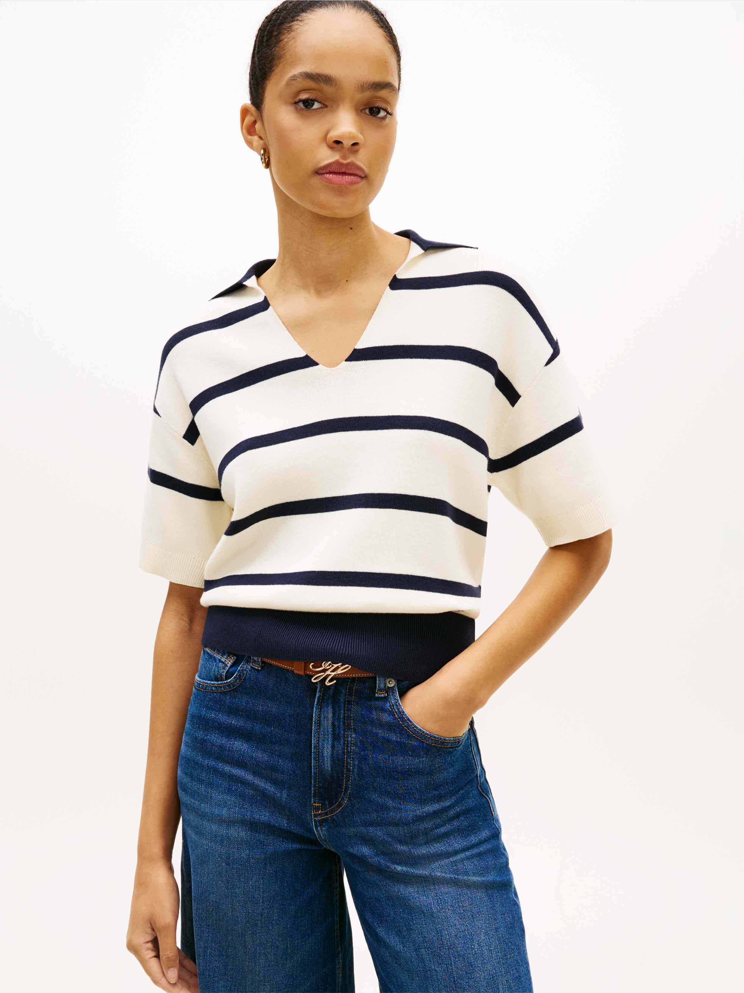 Navy/White stripe