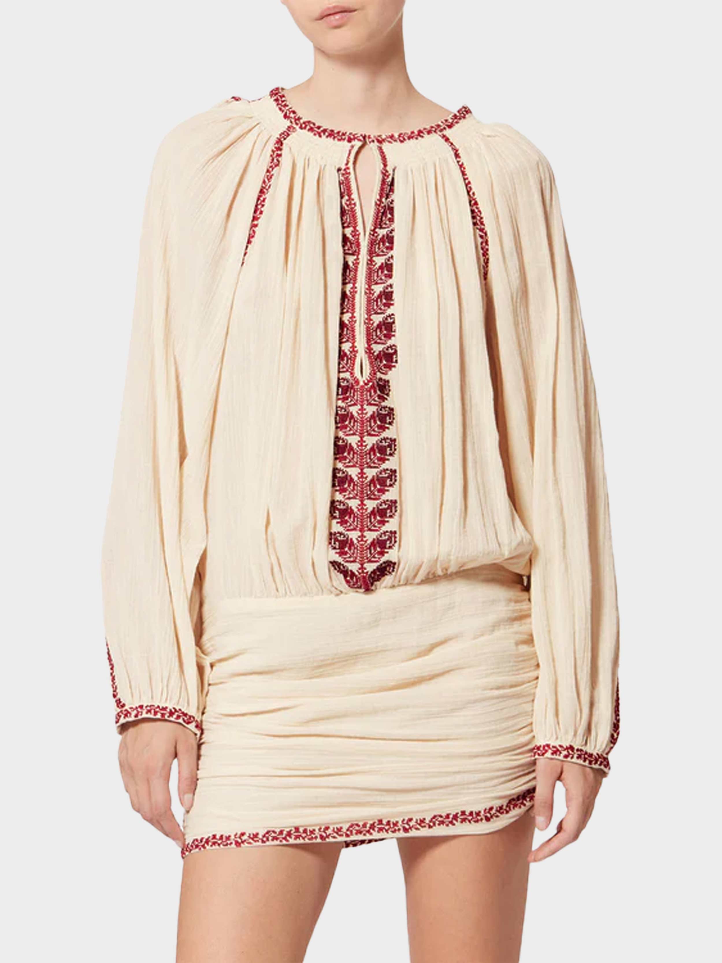Beige/Red