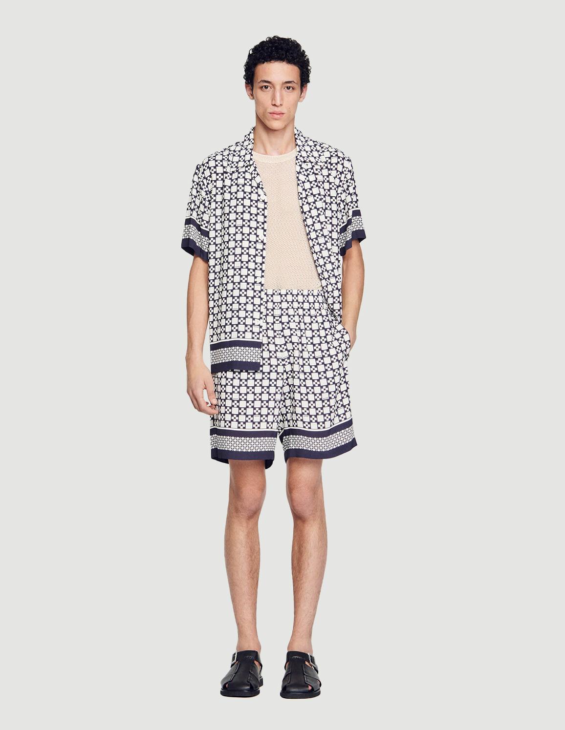 Ecru/Navy Blue