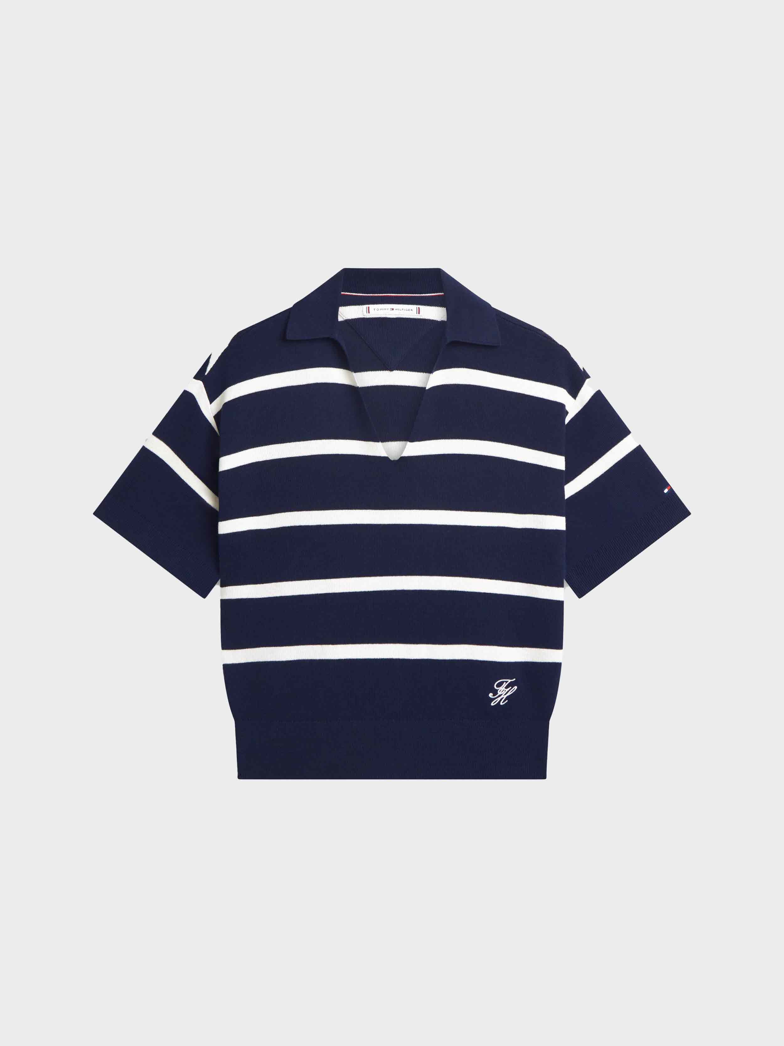White/Navy stripe