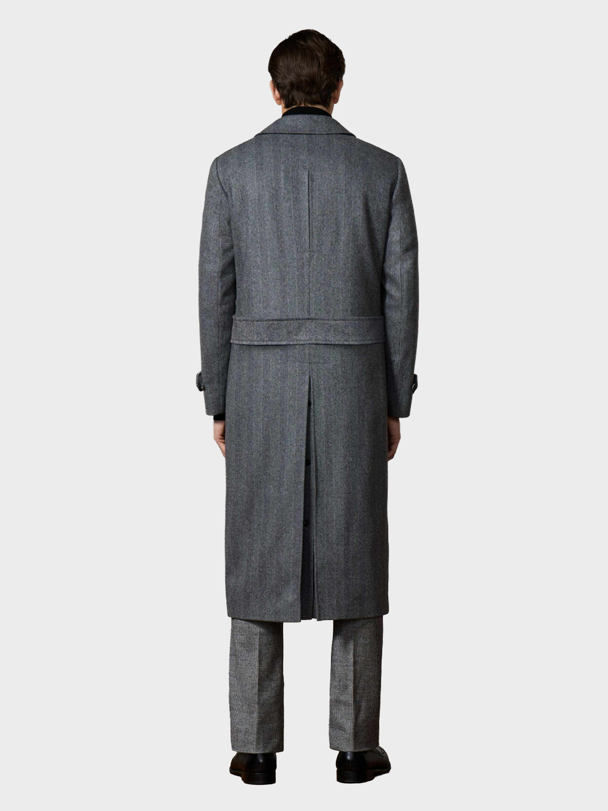Hackett London - Men's Wool-Cashmere Herringbone Overcoat – dstore