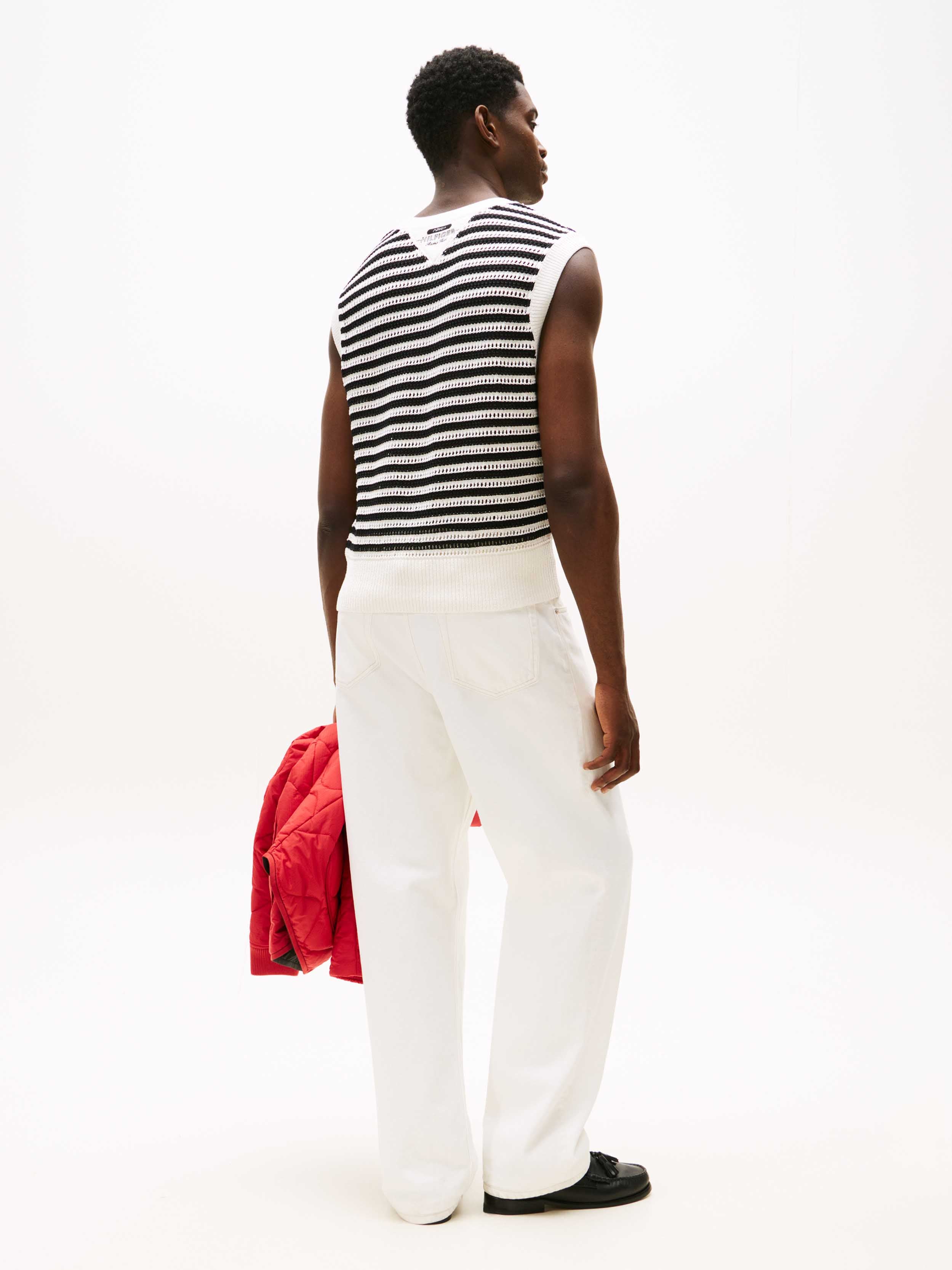 Black/Ivory Petal Stripe