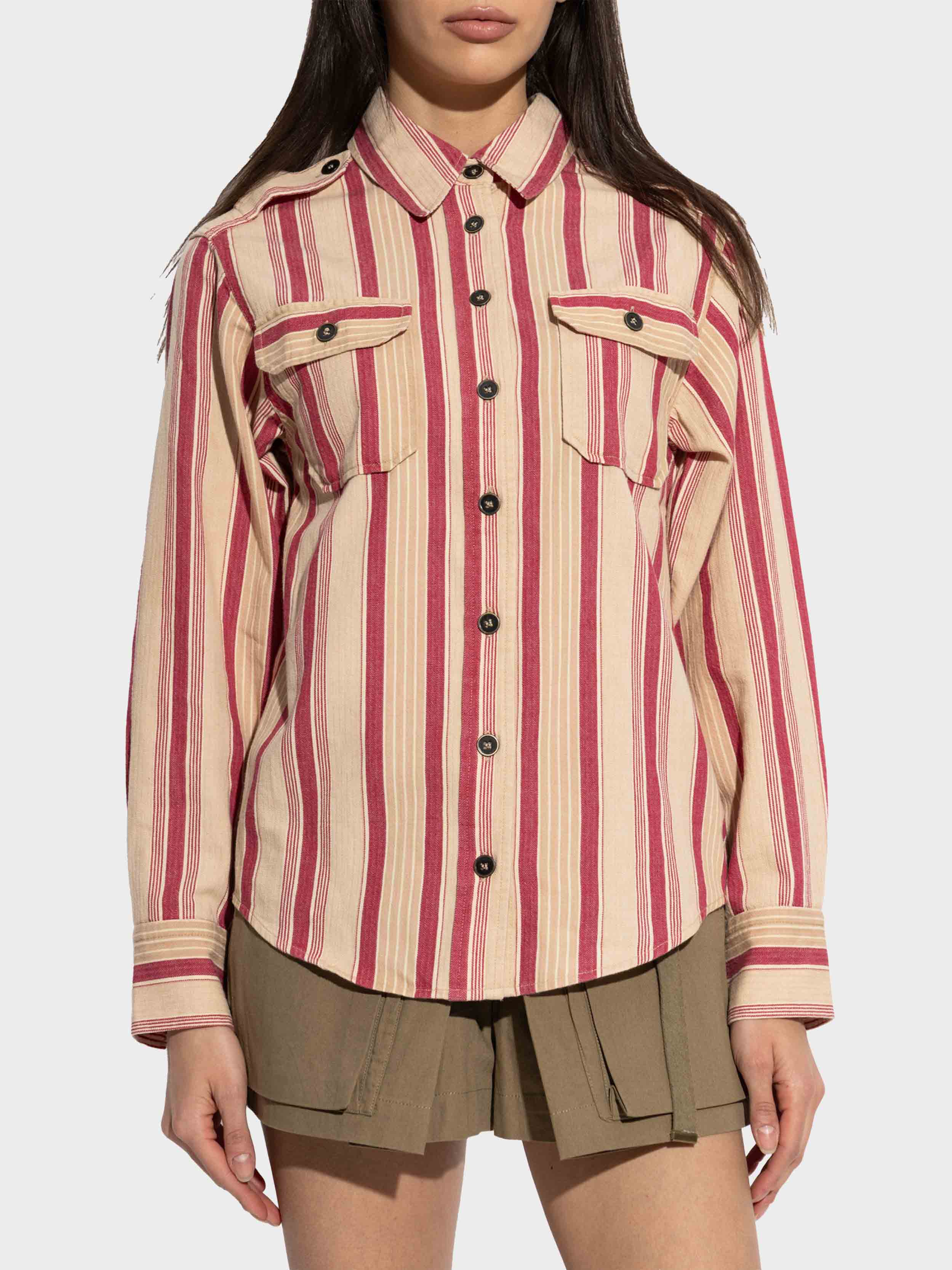 Beige/Red