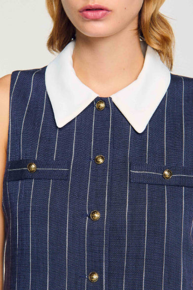 Navy / Ecru