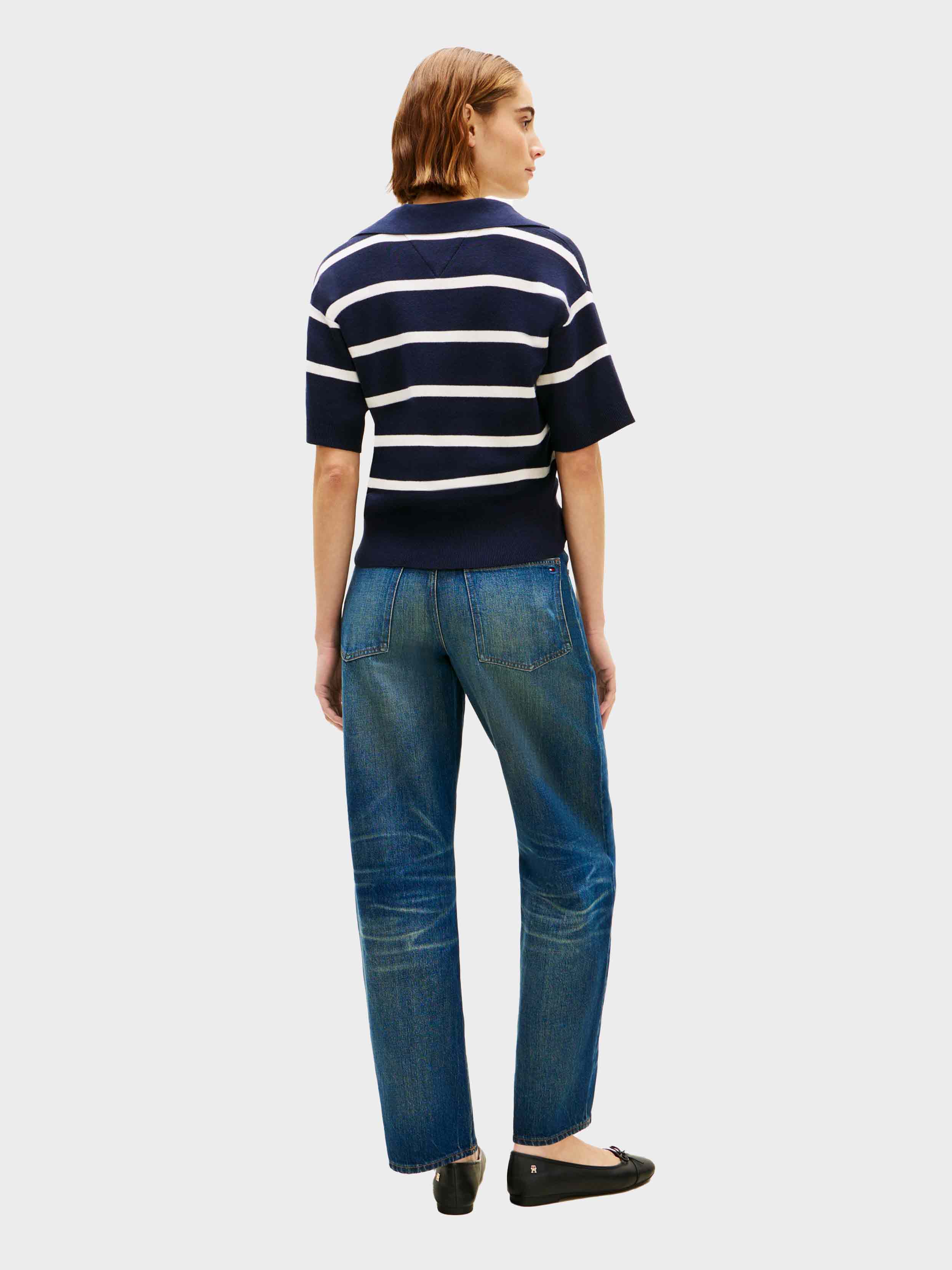 White/Navy stripe