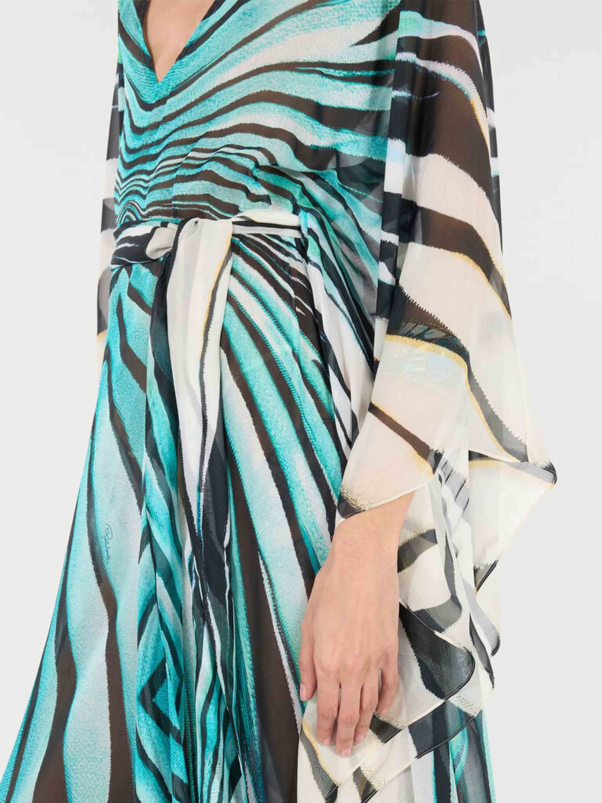 Roberto Cavalli - Women's Ray Of Sea Print Beach Kaftan dstore Egypt Roberto Cavalli - Women's Ray Of Sea Print Beach Kaftan dstore Egypt