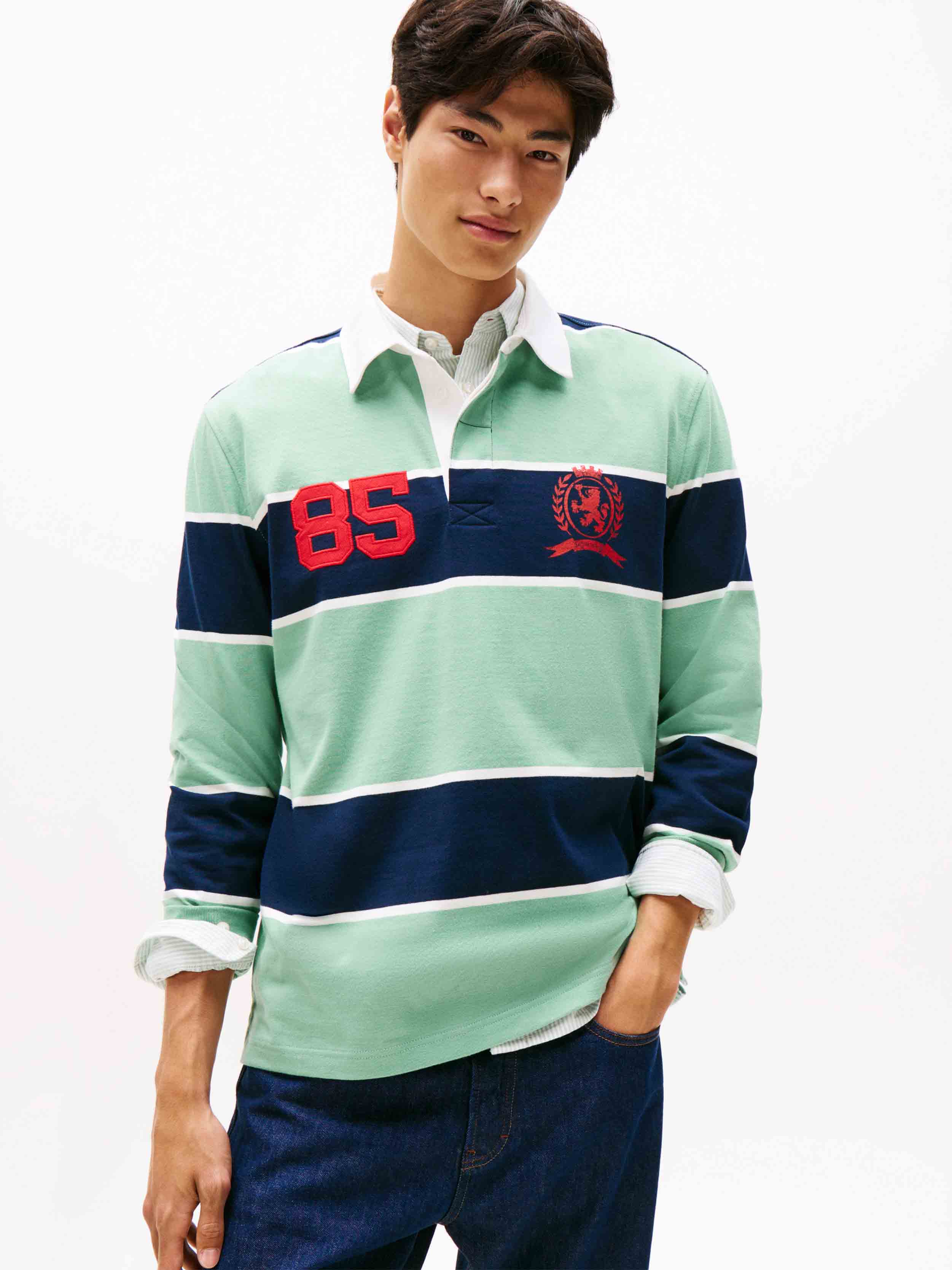 Mint Green / Navy Stripe