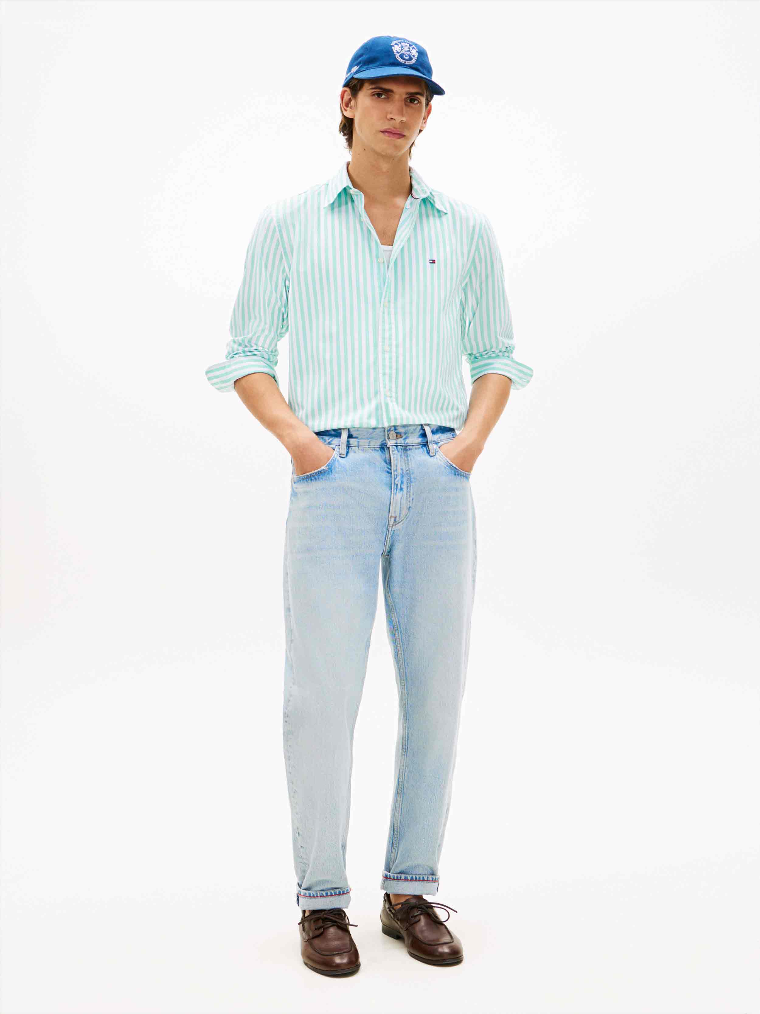 Green \ White Stripe