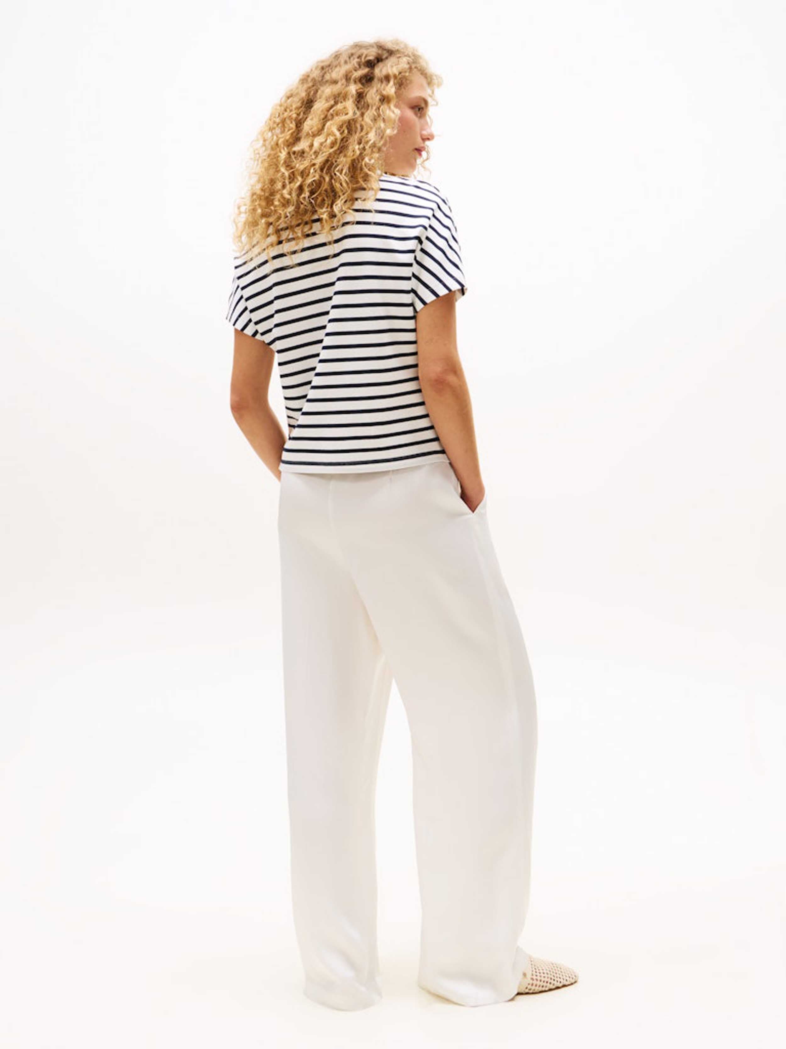 White/Navy stripe