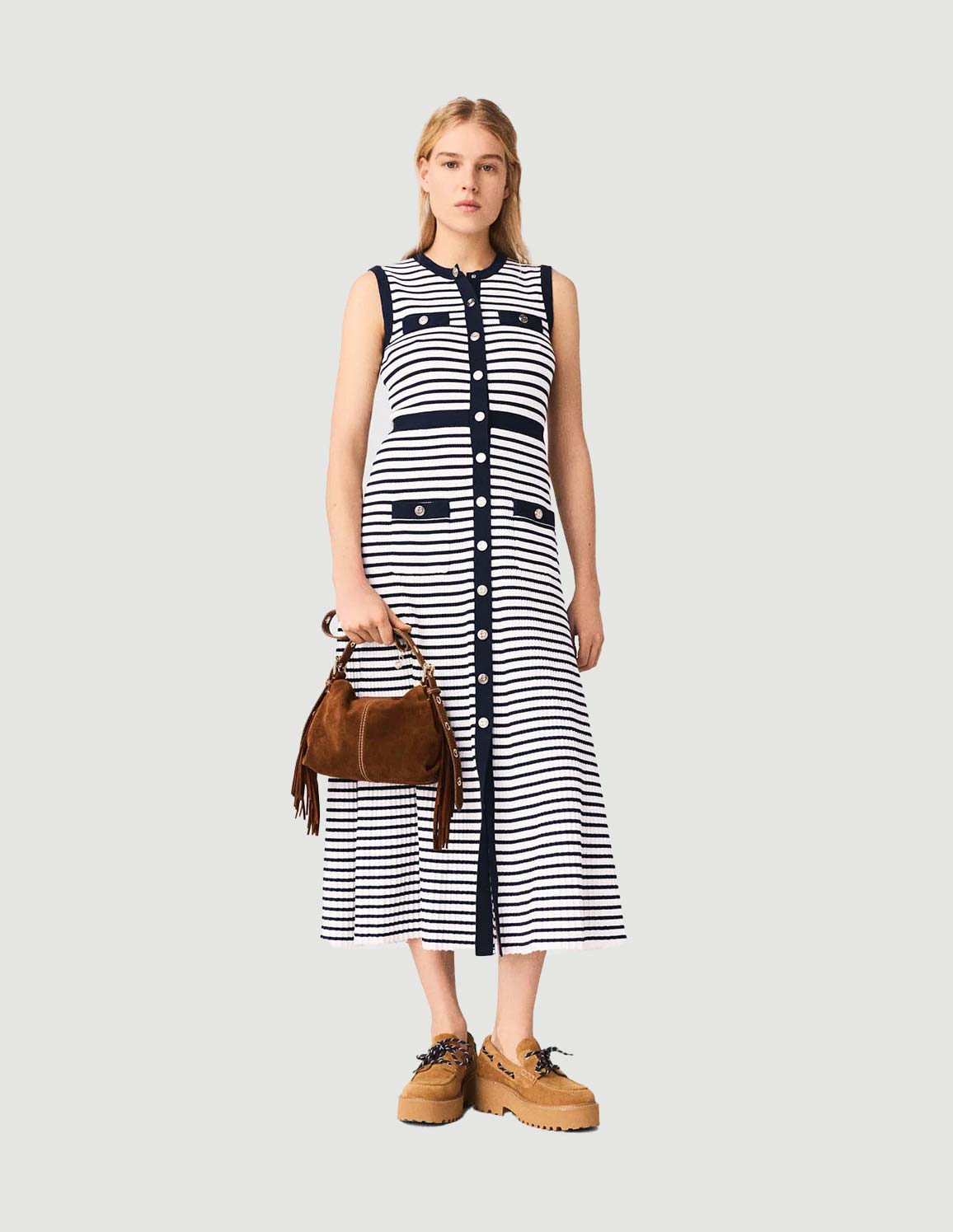 Ecru/Navy Blue