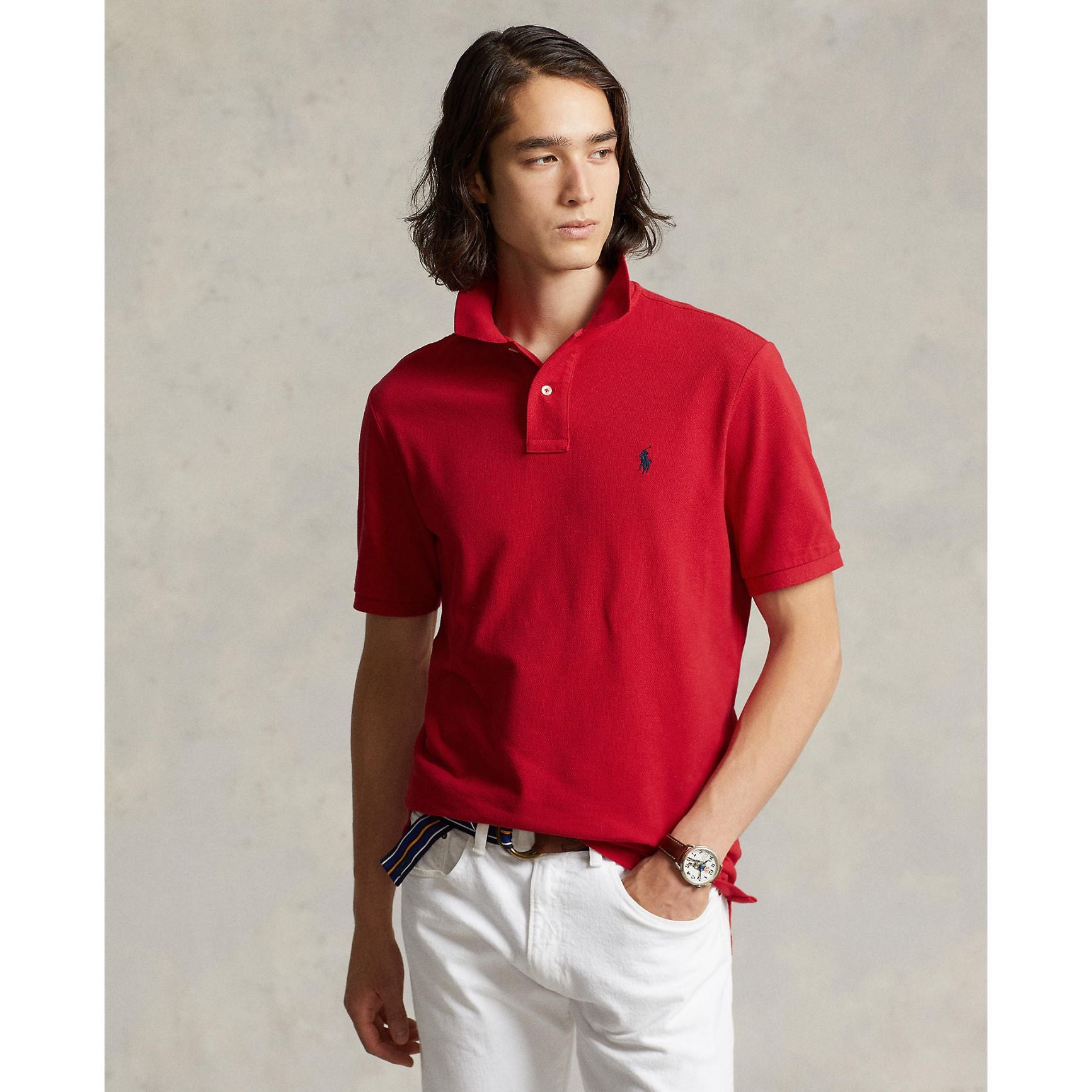 Polo ralph lauren - custom slim fit mesh polo shirt - men