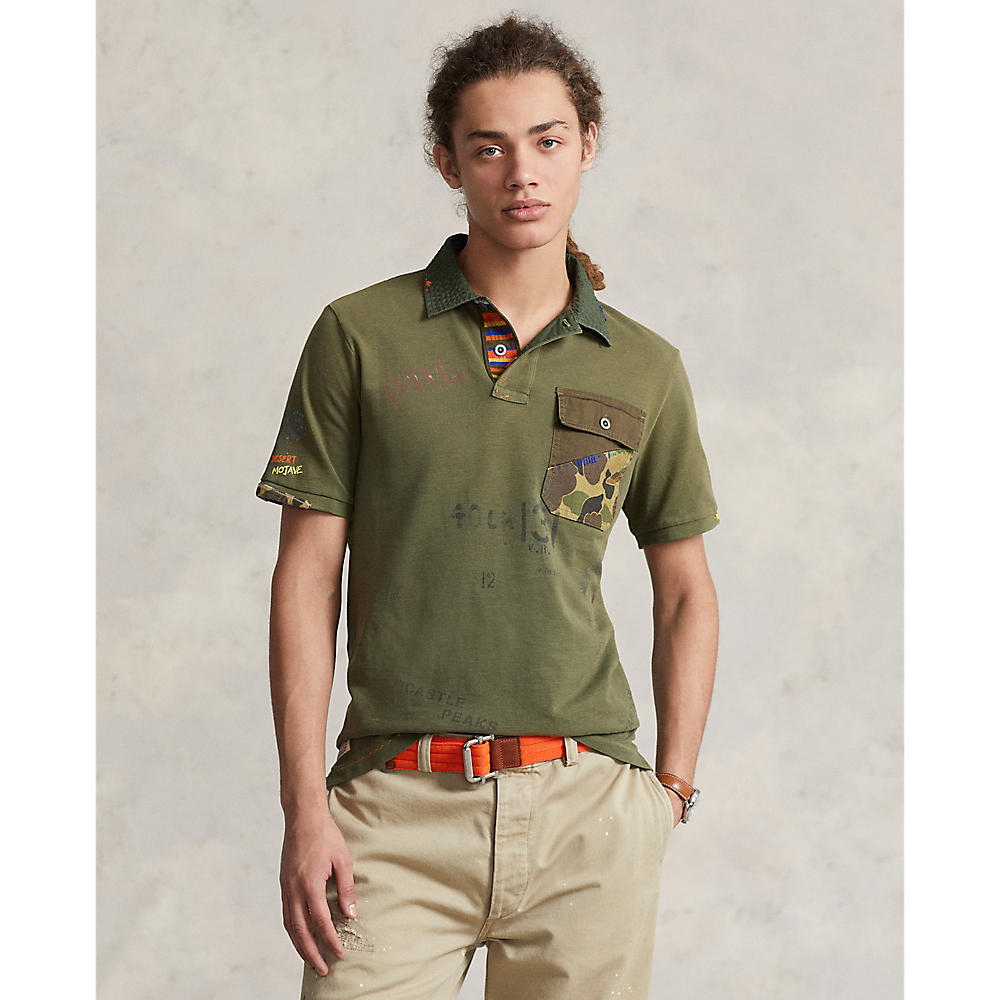 Polo ralph lauren - mesh graphic polo shirt - men