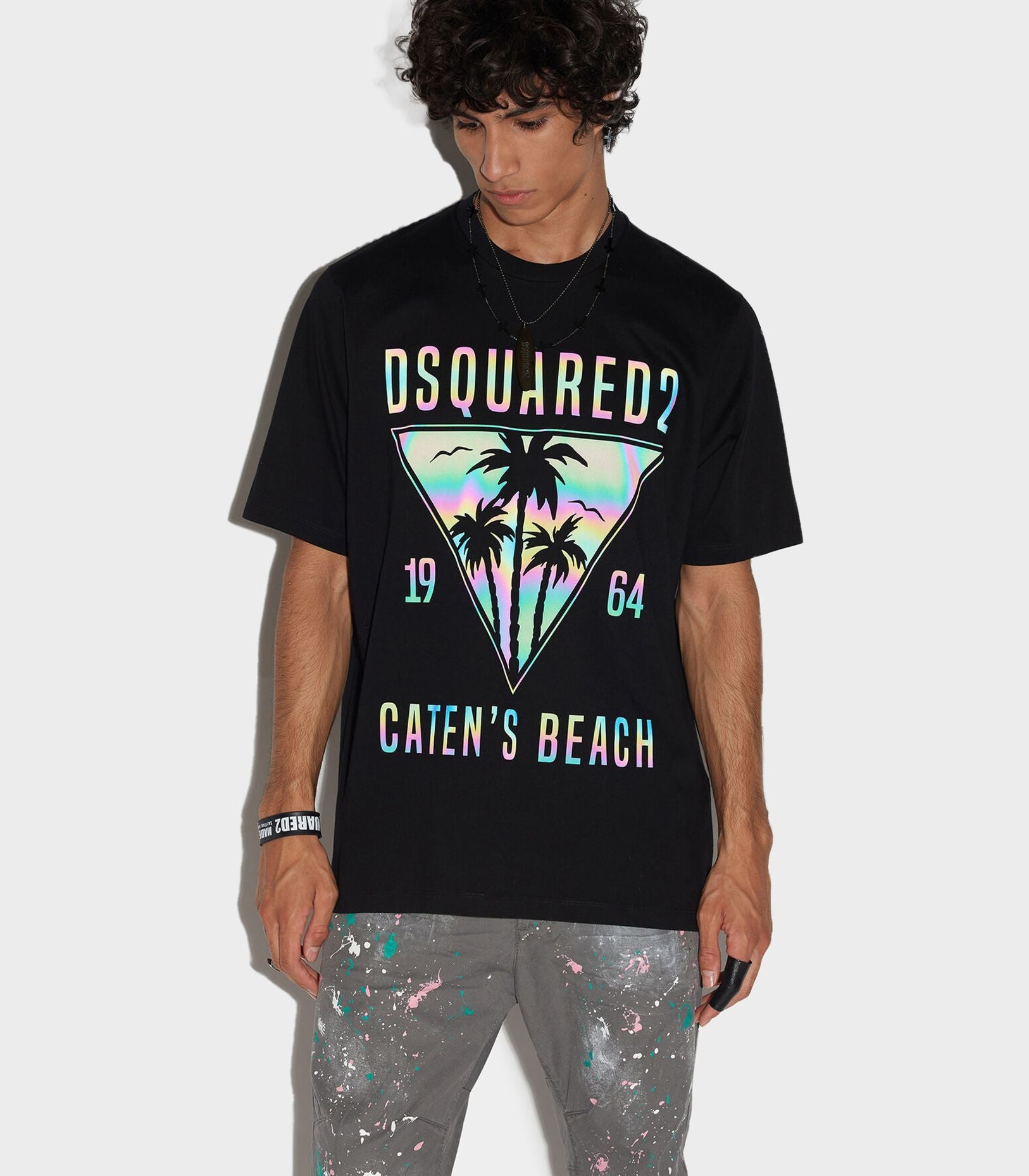 Dsquared2 - d2 caten's beach slouch t-shirt - men