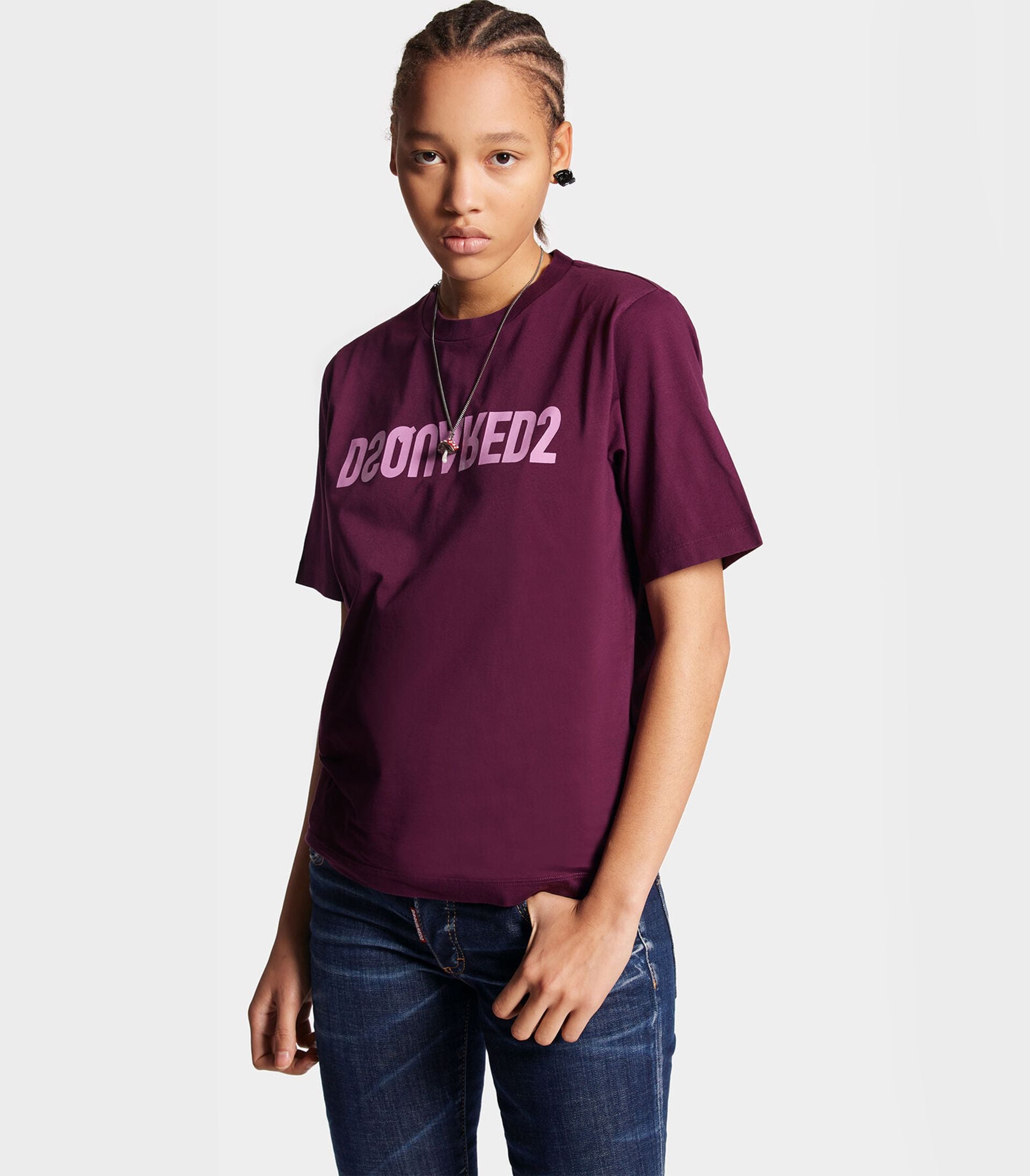 Dsquared2 - d2 reverse easy t-shirt - women  - women