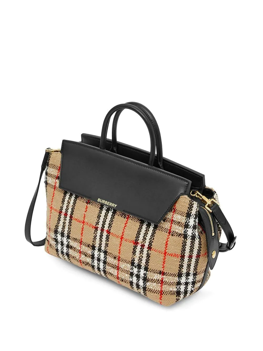 Burberry - catherine vintage check bouclé bag - women