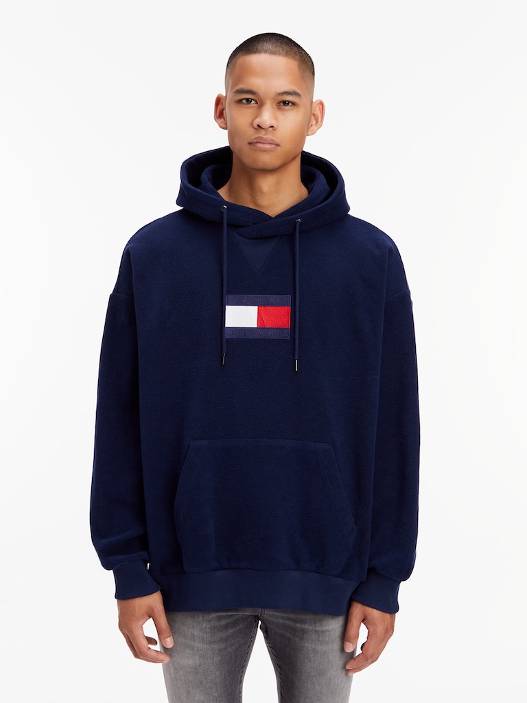 Tommy hilfiger jeans - reverse flag hoodie relaxed fit - men