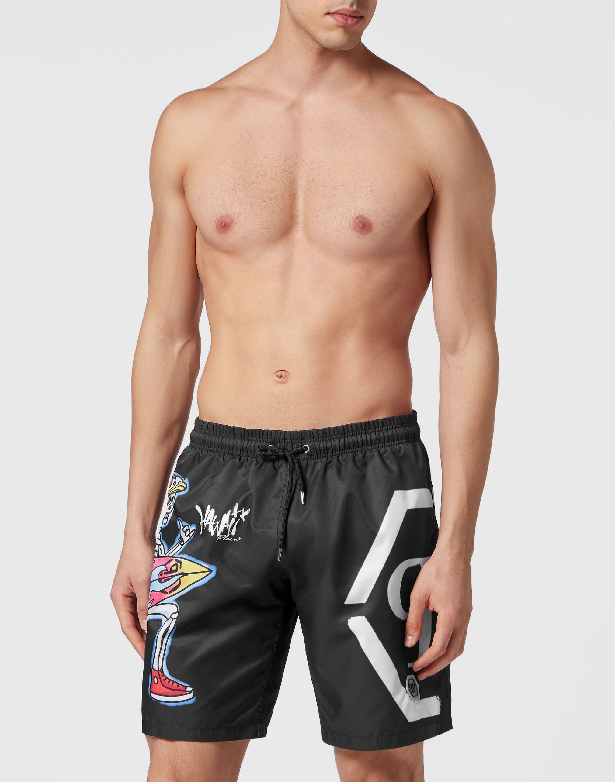 Philipp plein - swim-trunks hawaii - men