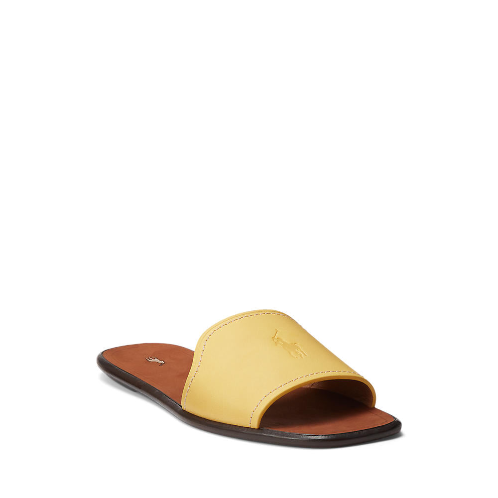 Polo ralph lauren - vachetta leather slide sandals - women