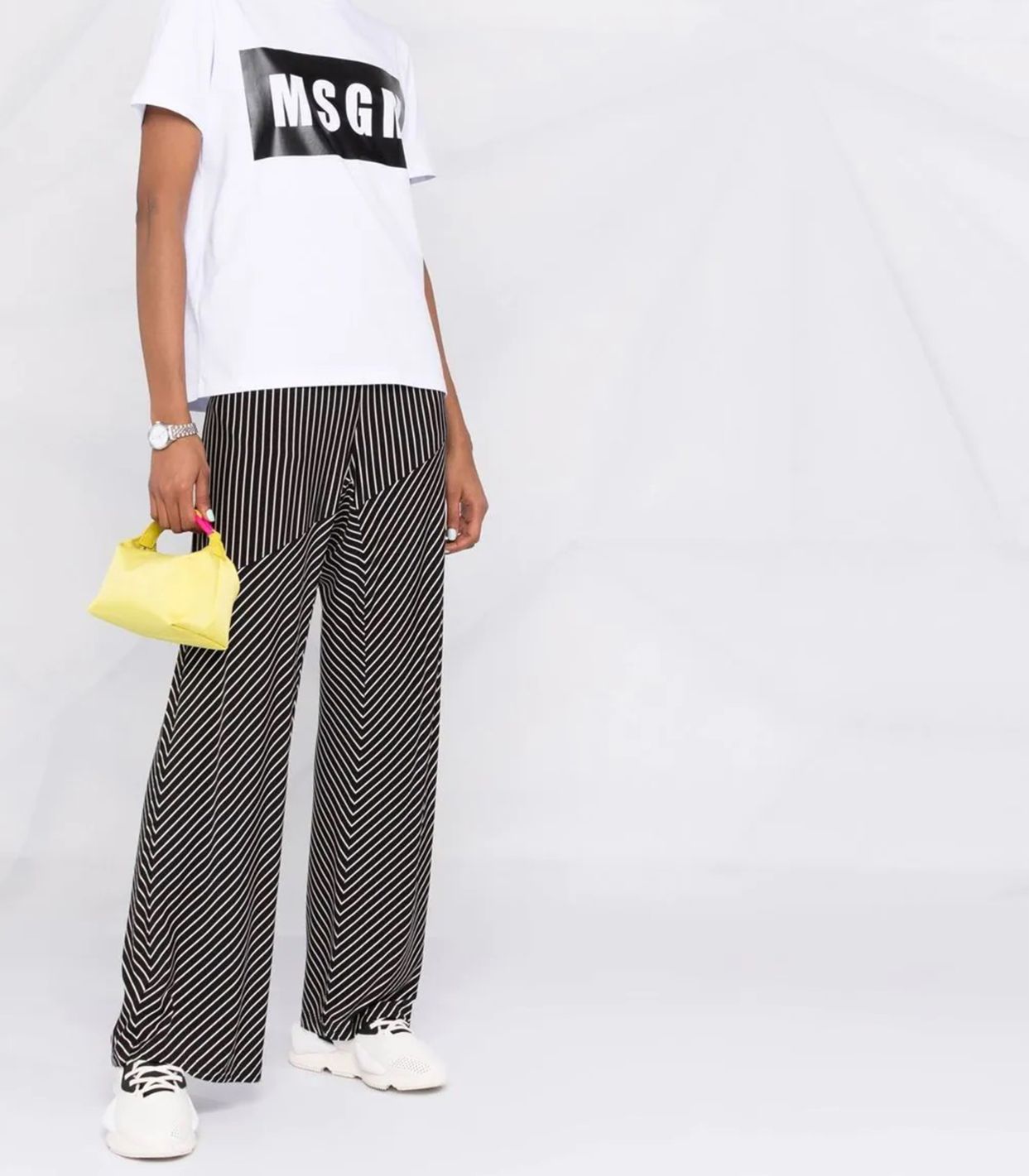 Msgm - logo-print cotton t-shirt - women