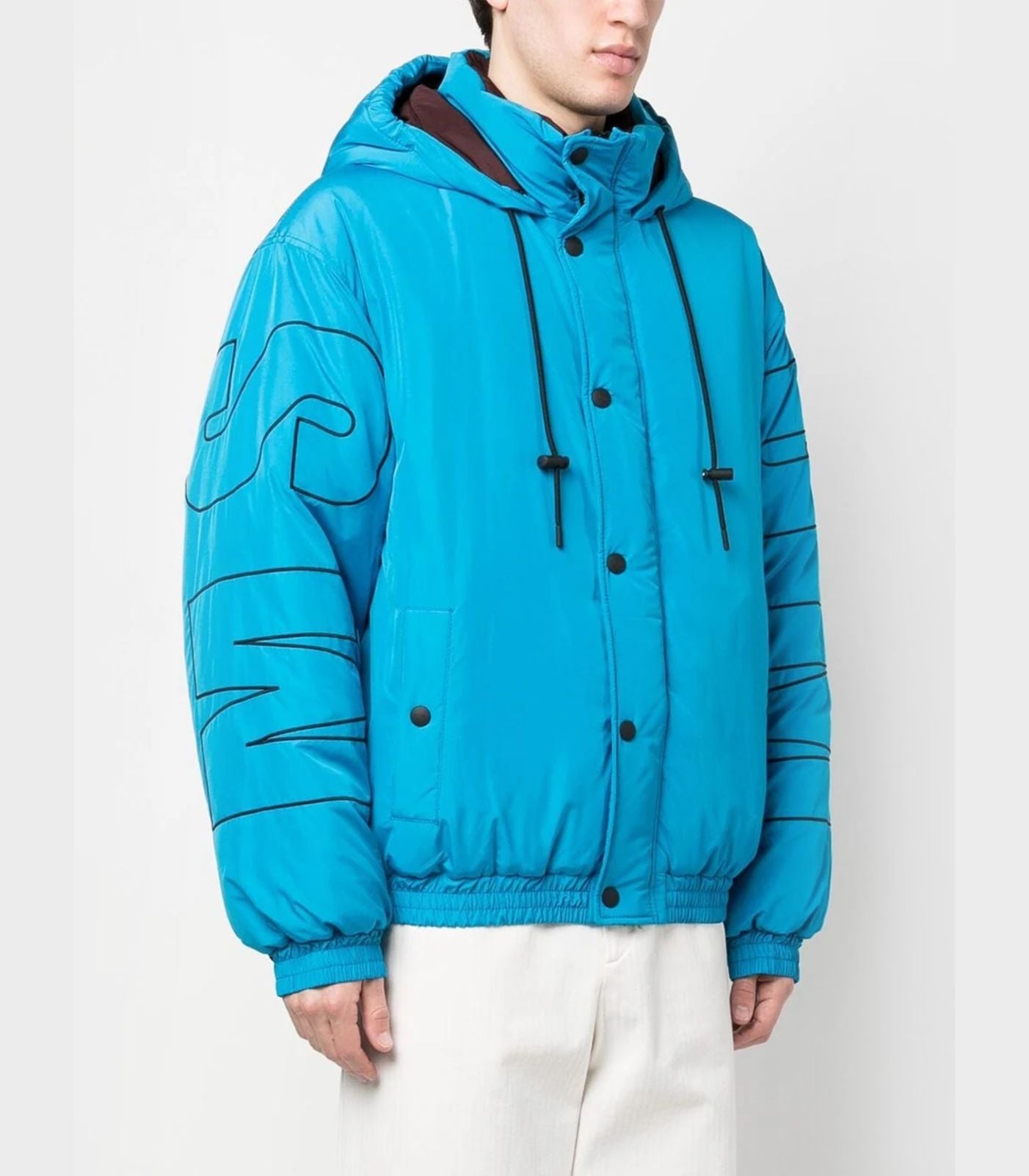 Msgm - logo-print padded windbreaker - men