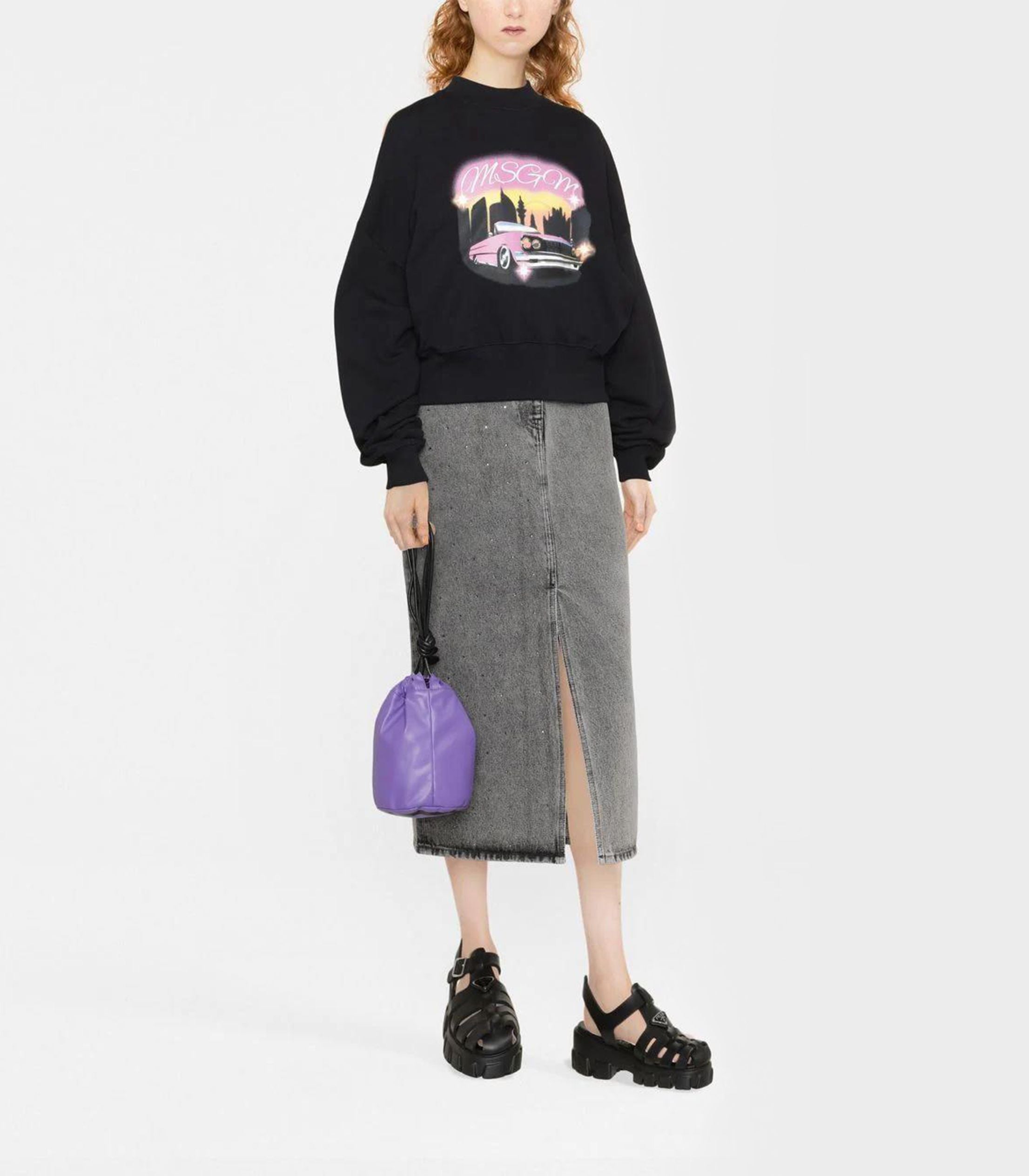 Msgm - graphic print sweatshirt
 - women