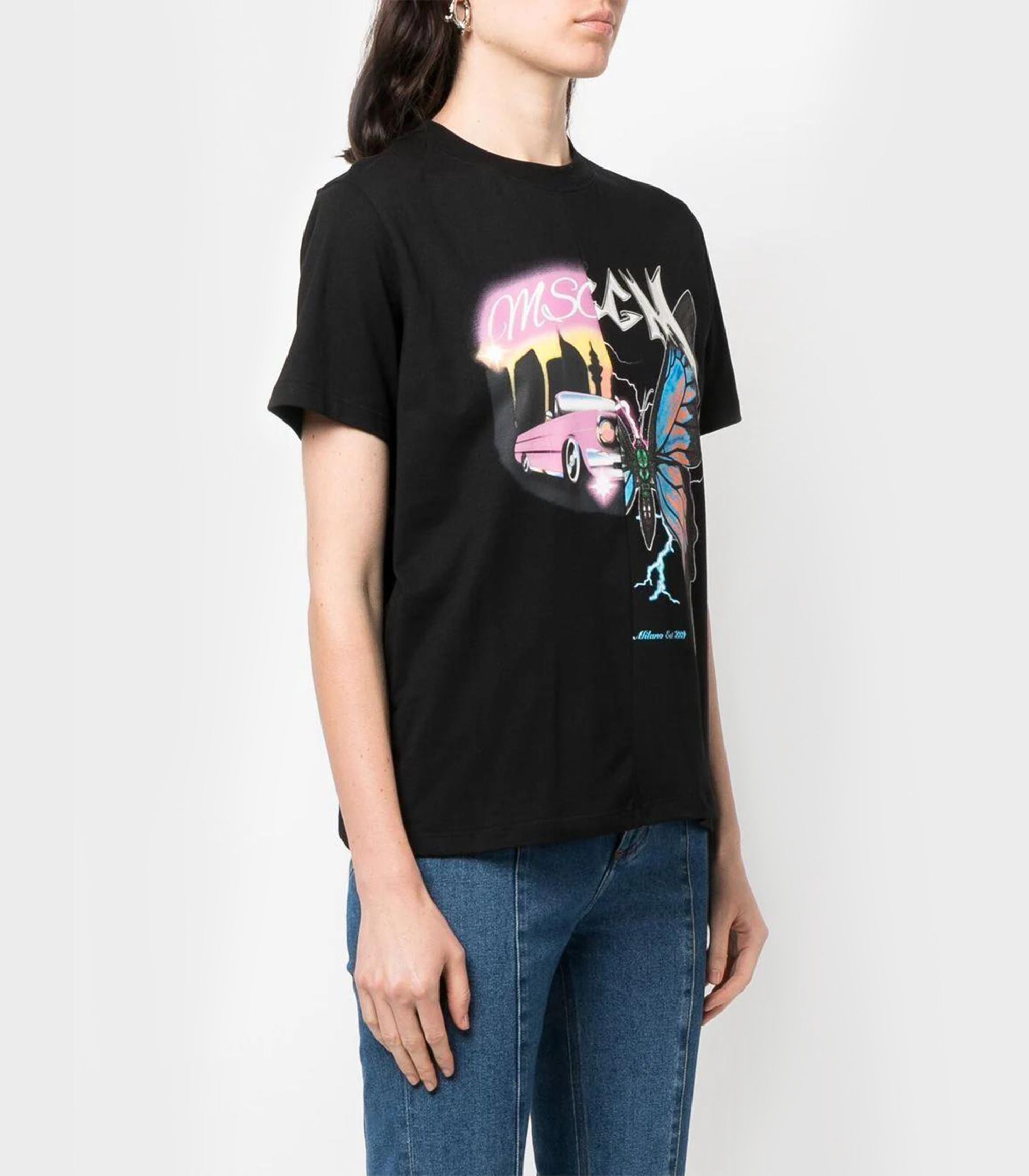 Msgm - graphic print short-sleeved t-shirt
 - women