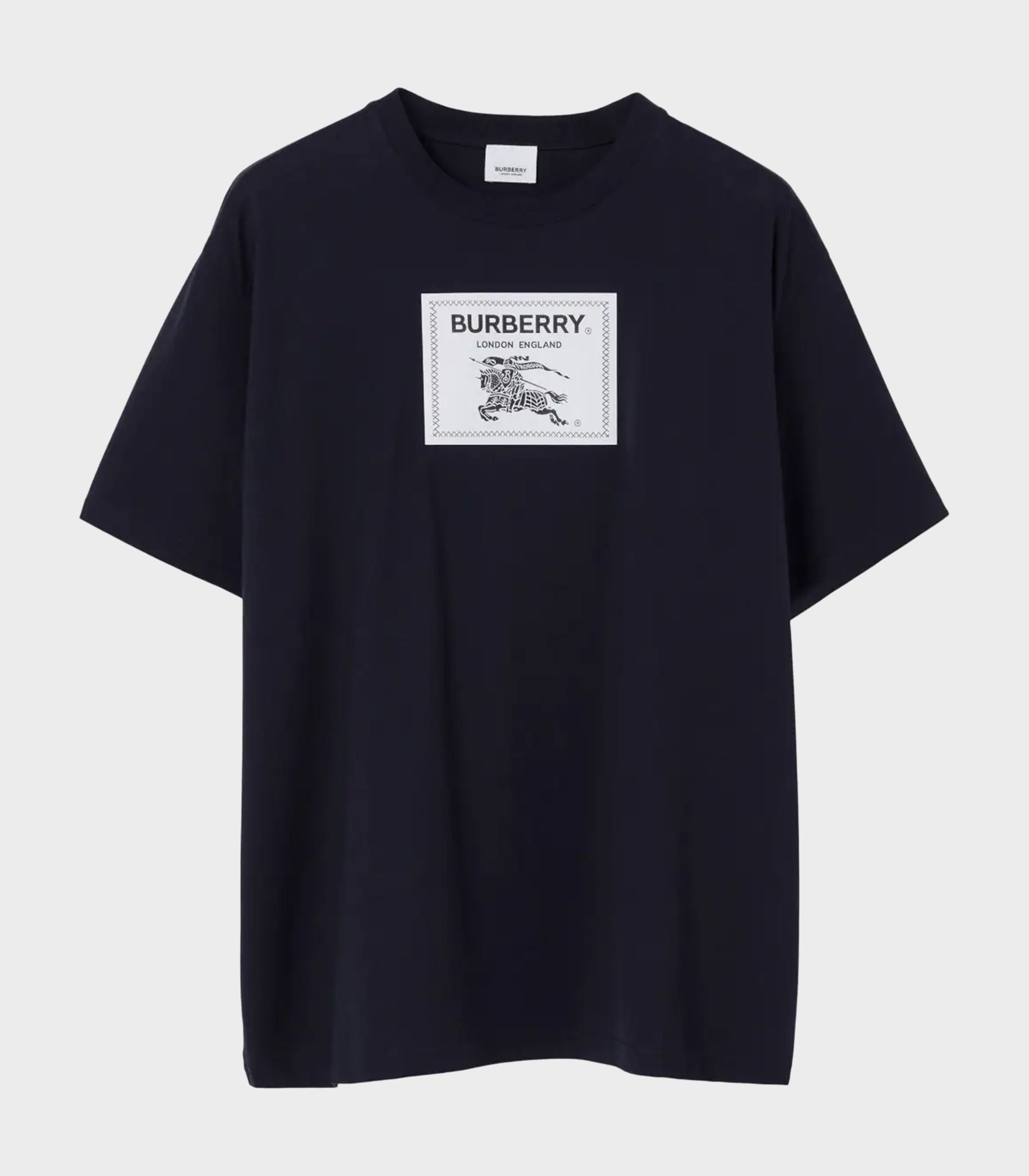 Burberry - prosom label cotton tshirt with logo patch