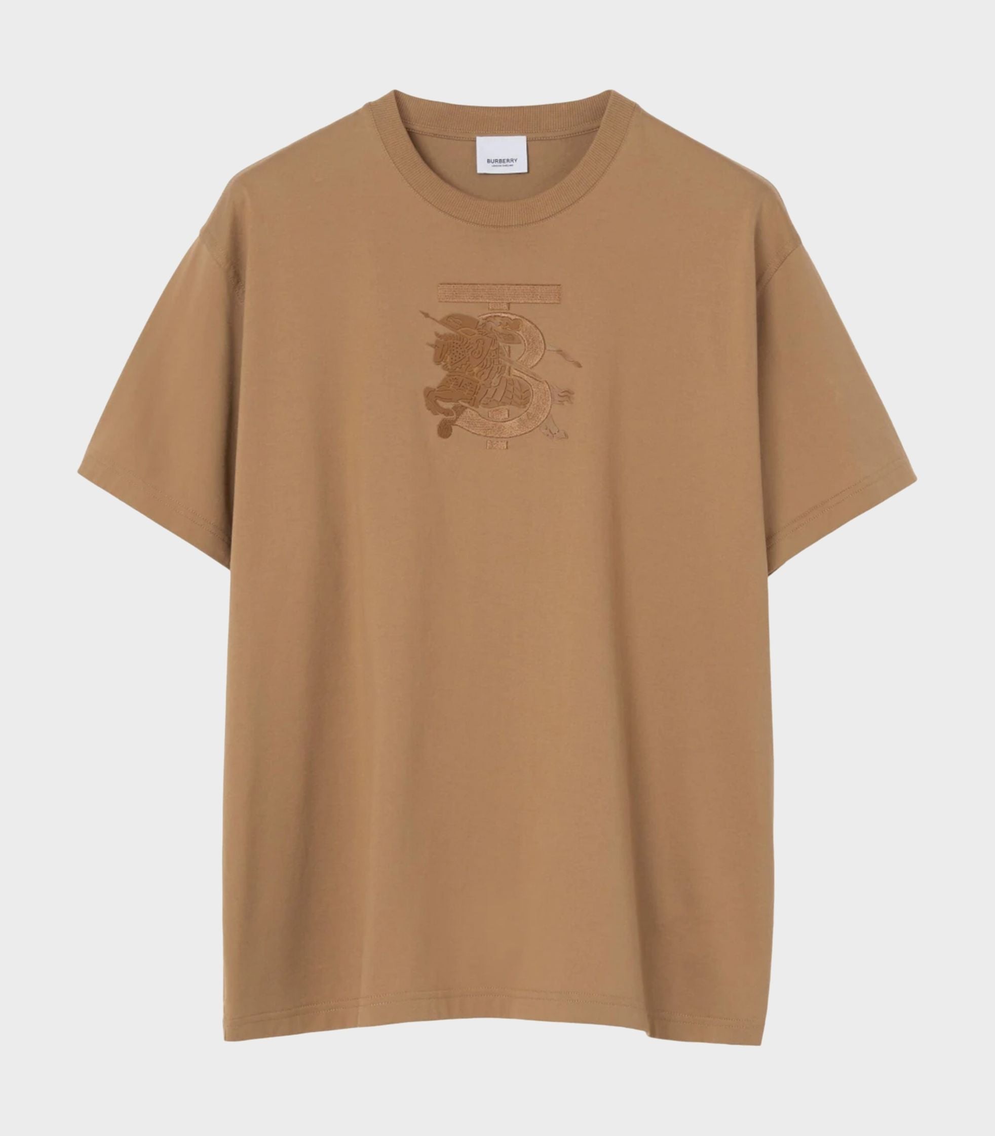 Burberry - embroidered logo cotton tshirt